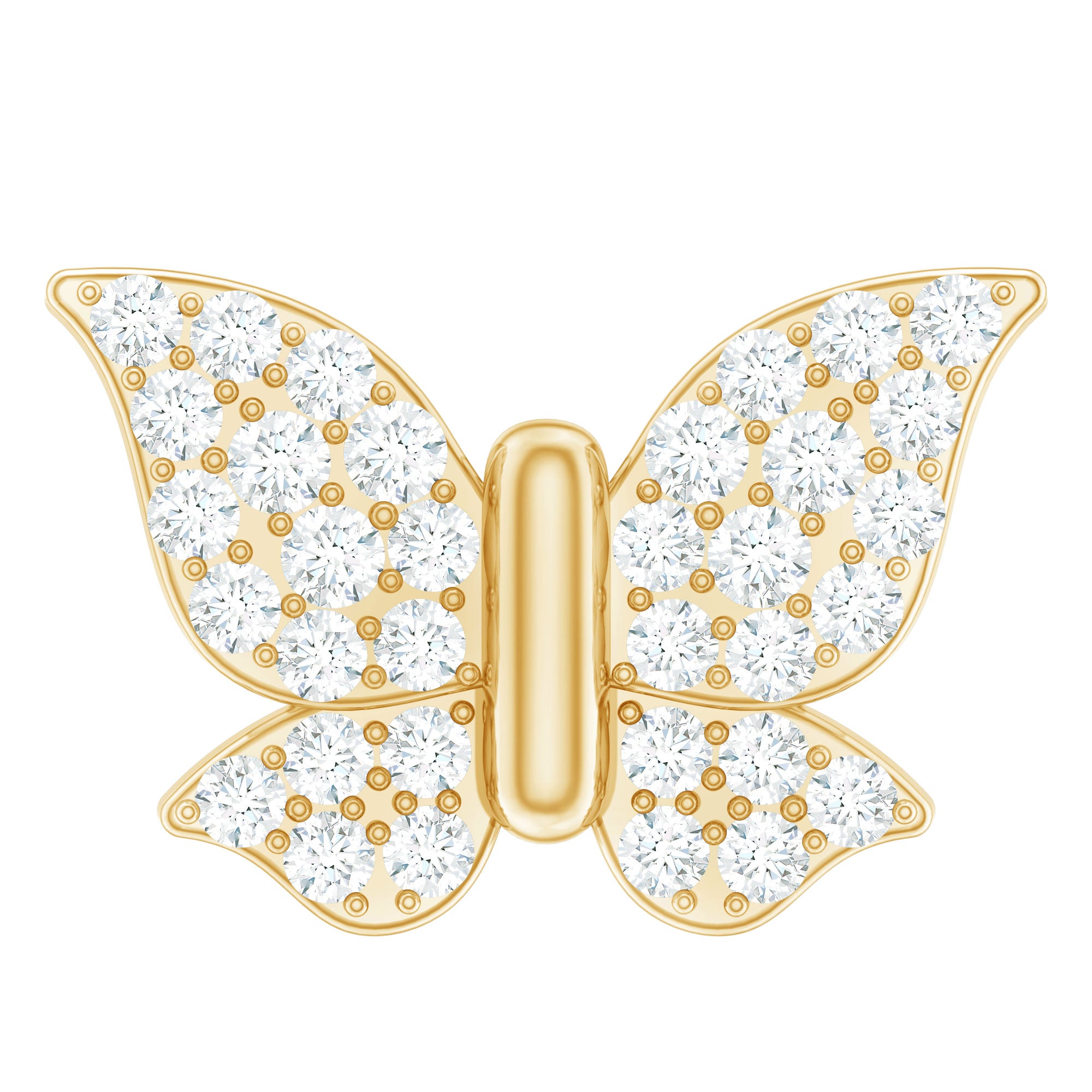 Exquisite Moissanite Butterfly Cartilage Earring D-VS1 - Rosec Jewels