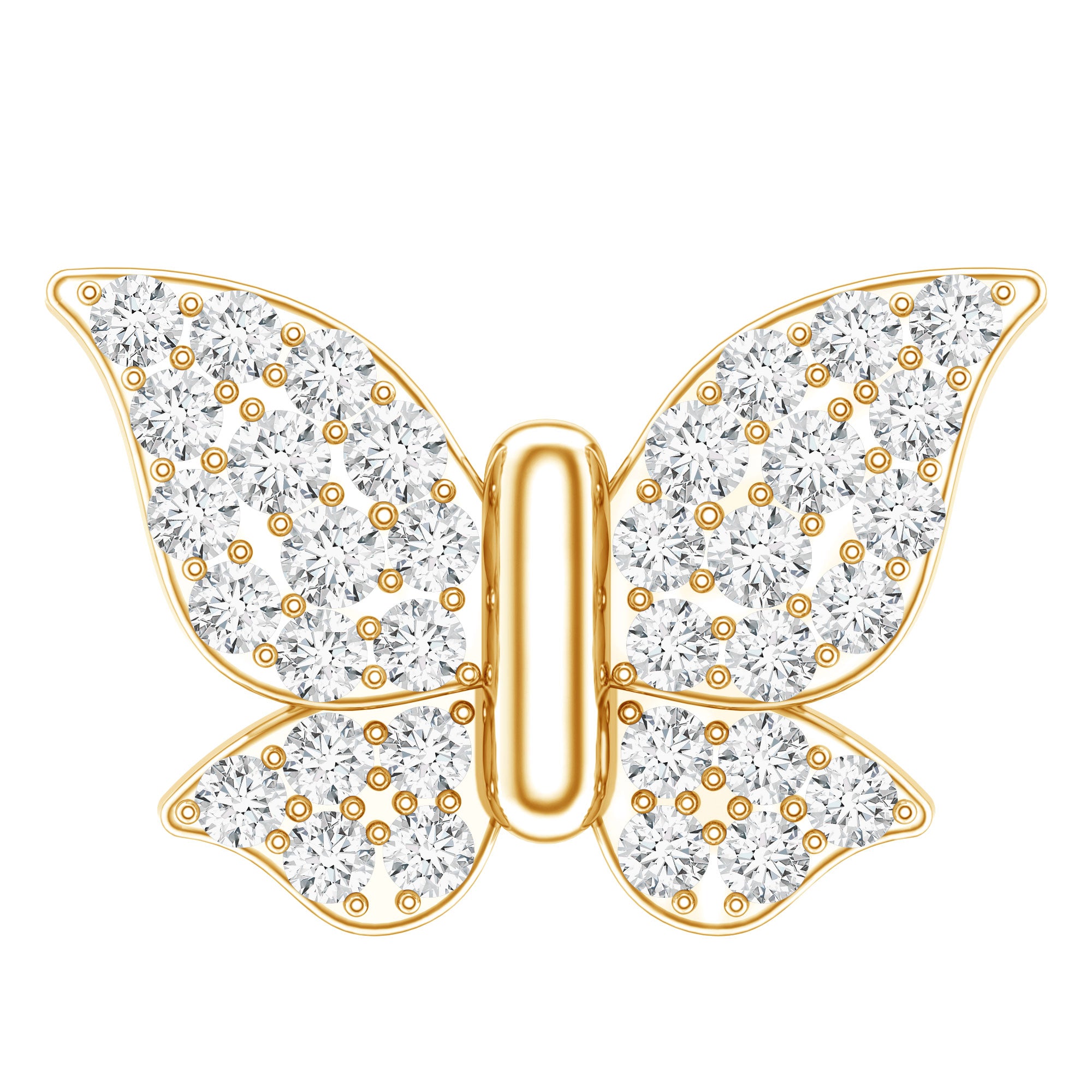 Exquisite Moissanite Butterfly Cartilage Earring D-VS1 - Rosec Jewels