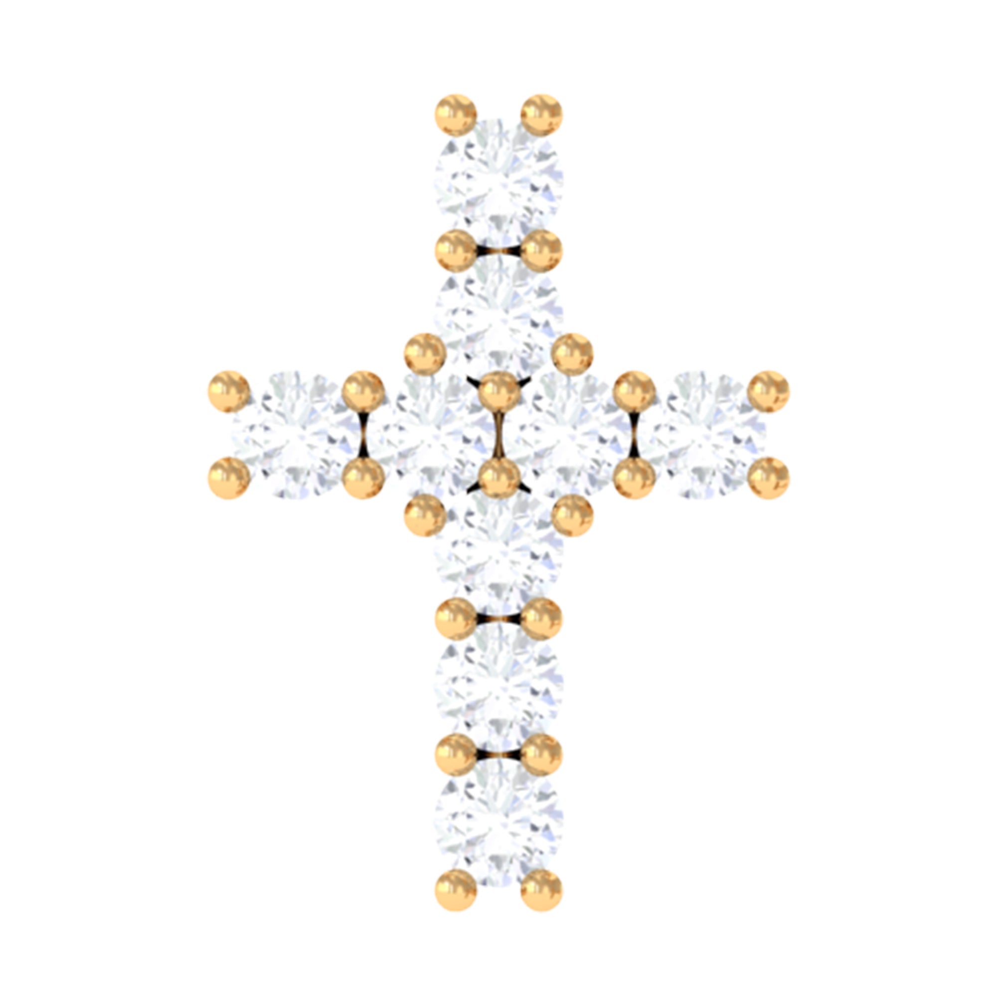 Minimalist Moissanite Cross Cartilage Earring