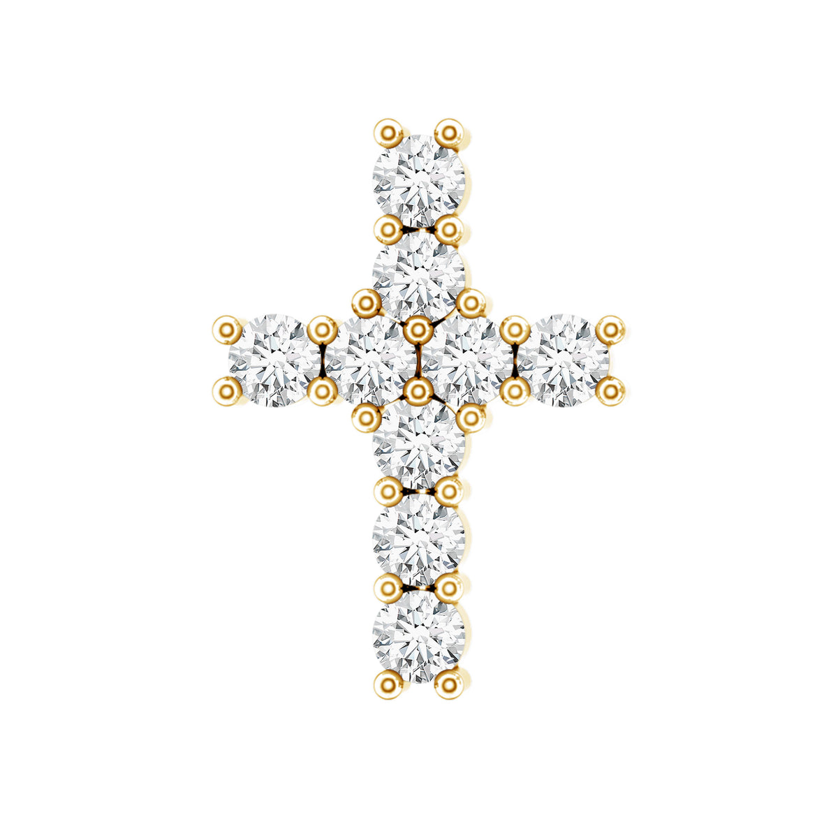Minimalist Moissanite Cross Cartilage Earring D-VS1 - Rosec Jewels