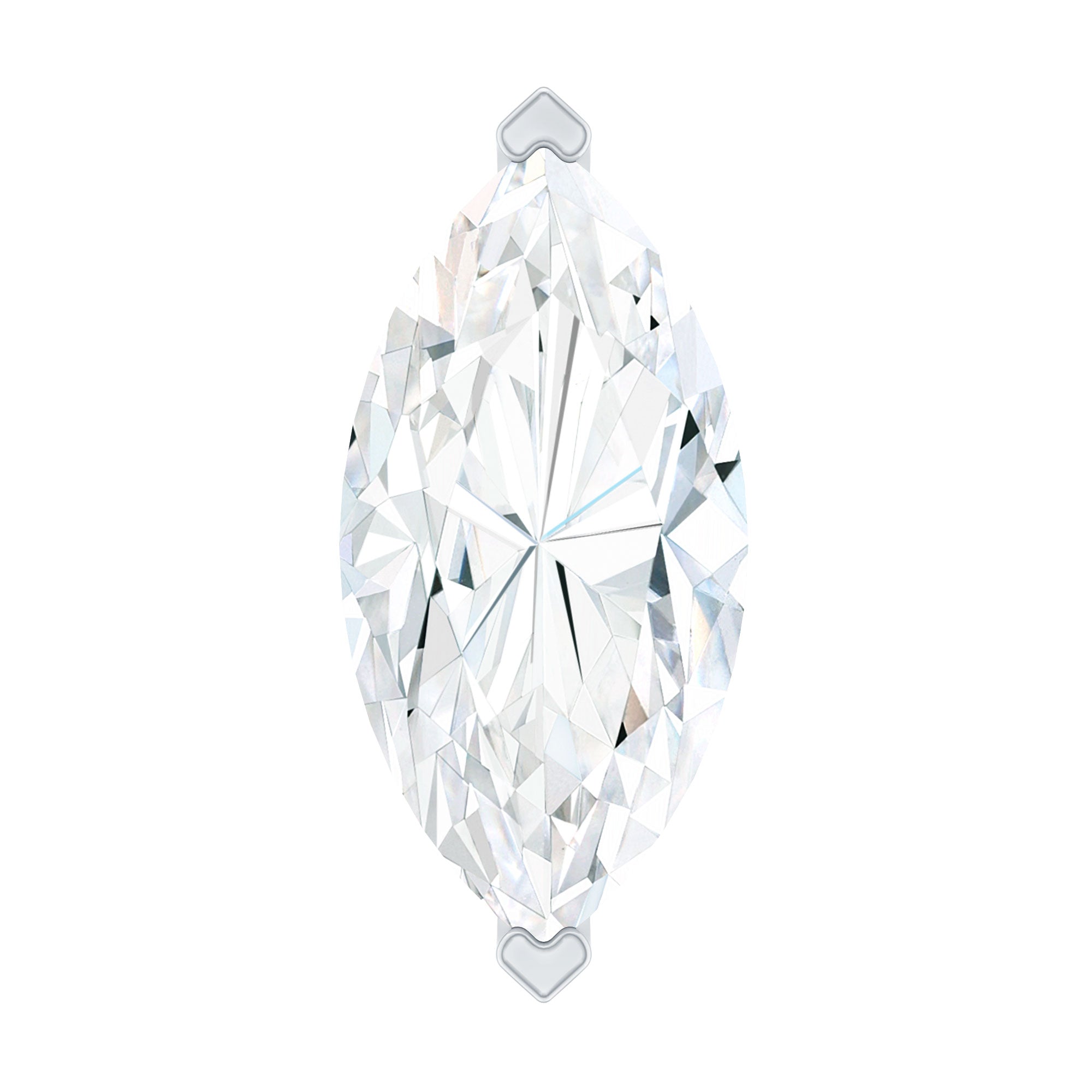 Minimalist Marquise Moissanite Tragus Earring D-VS1 - Rosec Jewels