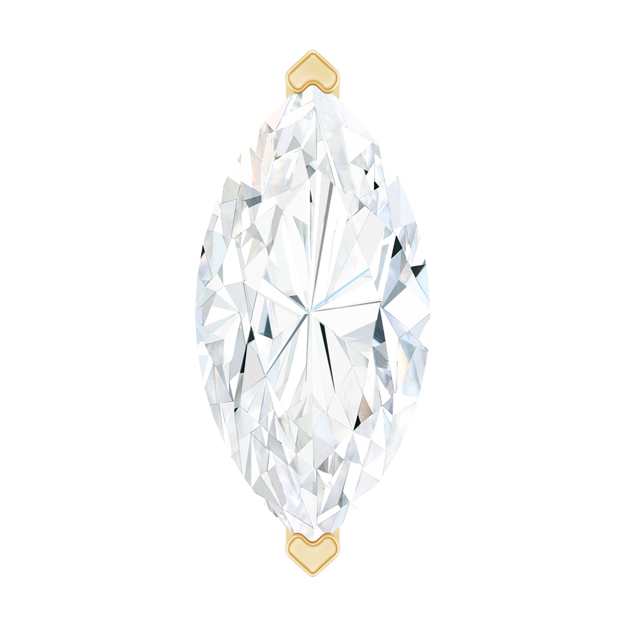 Minimalist Marquise Moissanite Tragus Earring D-VS1 - Rosec Jewels