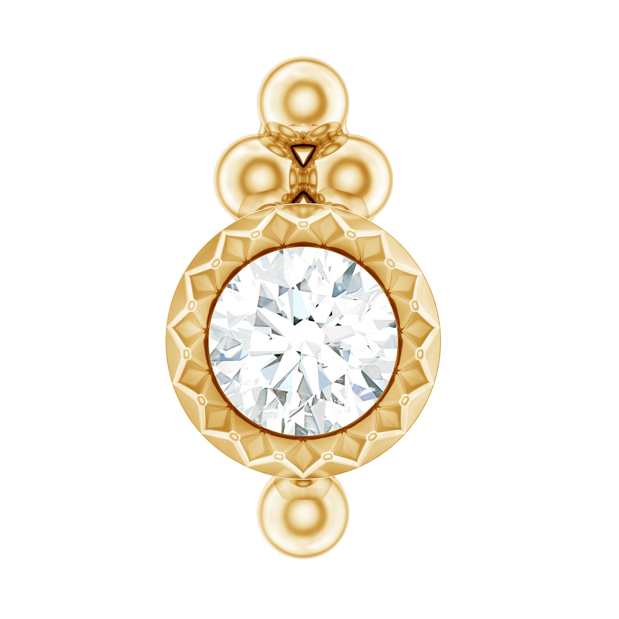 Natural Certified Diamond Conch Earring Natural - ( HI-SI ) - Rosec Jewels