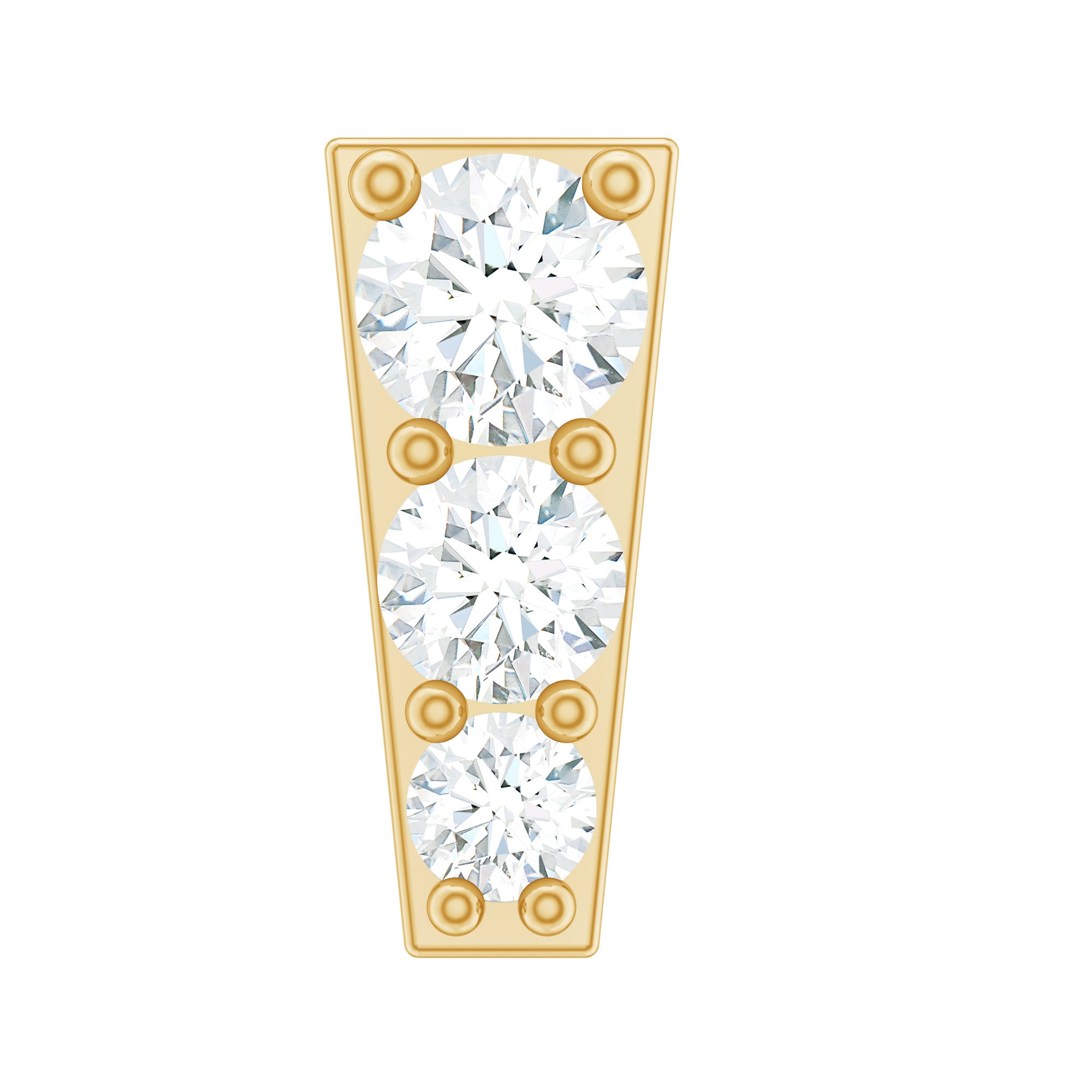 Minimal Diamond Unique Earring for Tragus Piercing Natural - ( HI-SI ) - Rosec Jewels