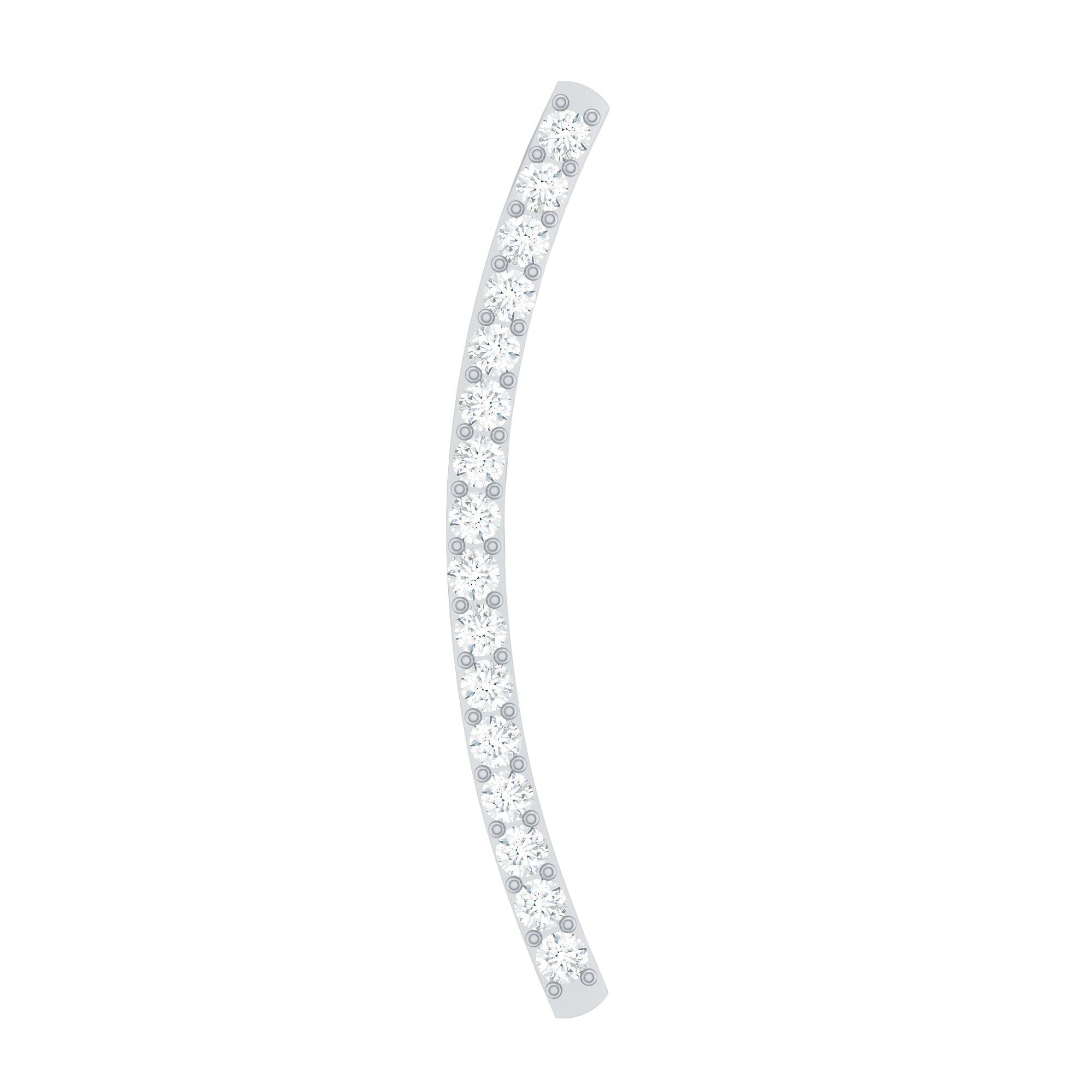 Certified Moissanite Curved Climber Earring for Her D-VS1 - Rosec Jewels