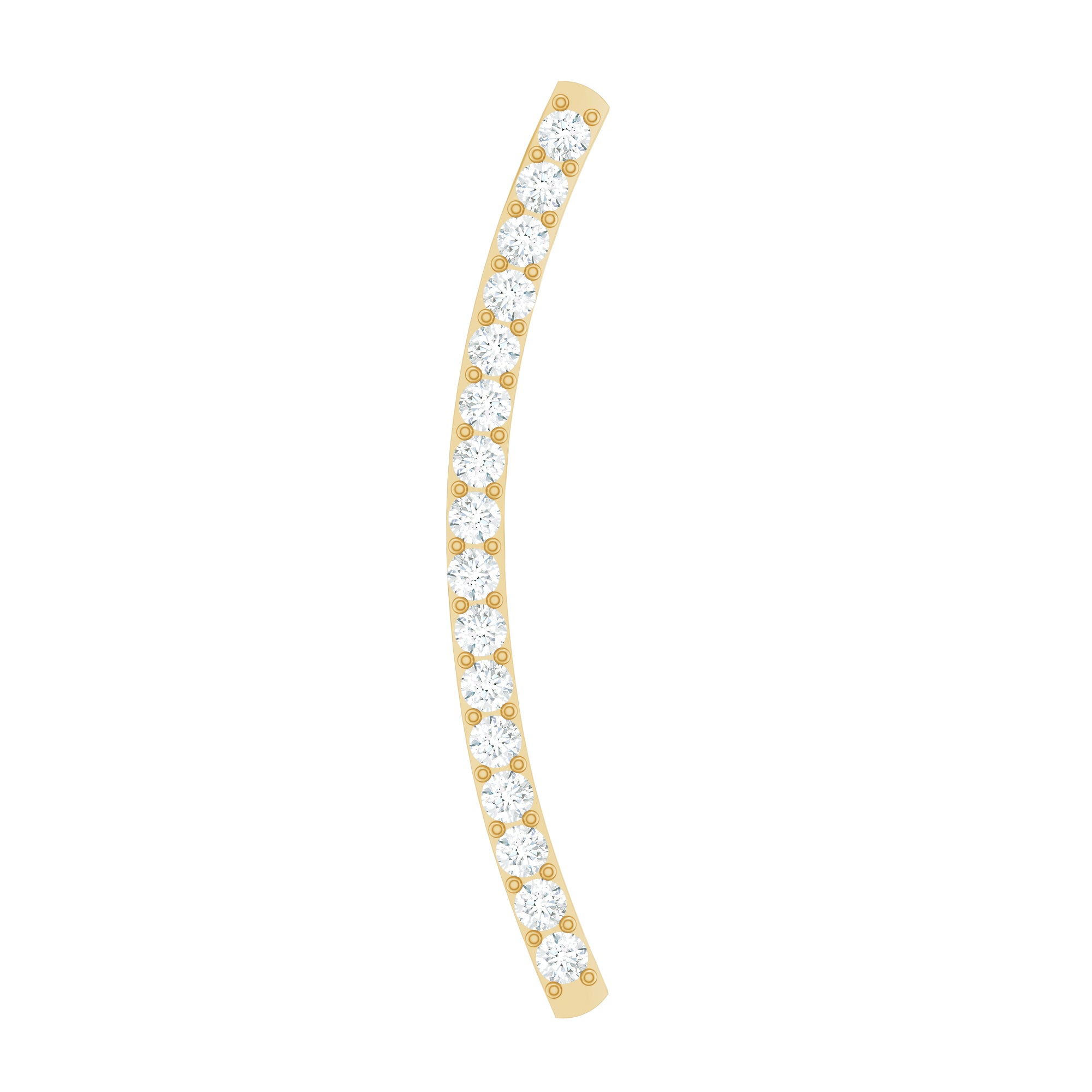 Certified Moissanite Curved Climber Earring for Her D-VS1 - Rosec Jewels