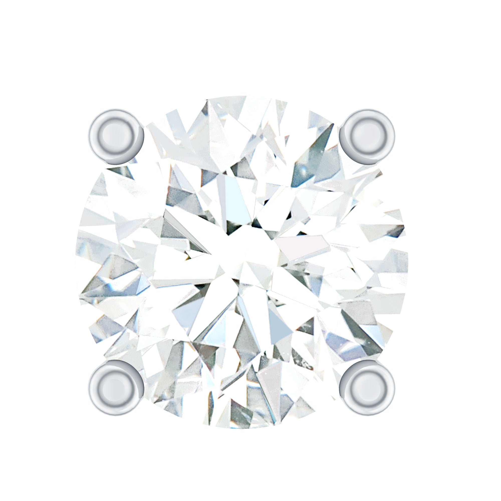 Dainty Round Moissanite Solitaire Tragus Earring D-VS1 - Rosec Jewels