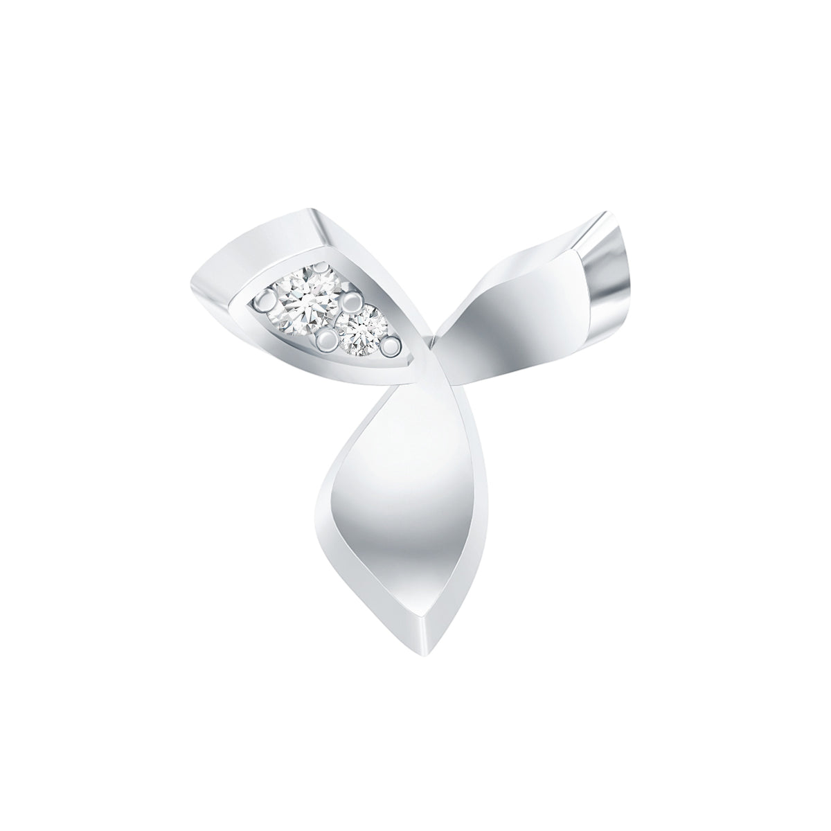 Unique Diamond Floral Earring for Tragus Piercing Natural - ( HI-SI ) - Rosec Jewels