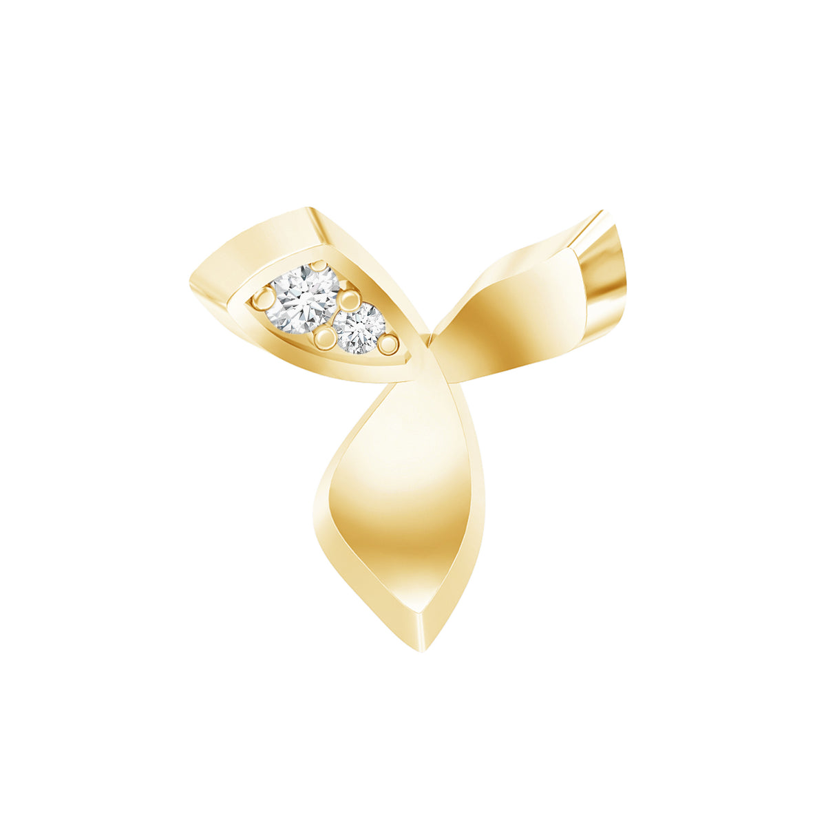 Unique Diamond Floral Earring for Tragus Piercing Natural - ( HI-SI ) - Rosec Jewels