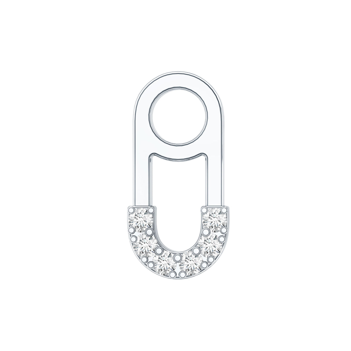Diamond Pin Earring for Helix Piercing Natural - ( HI-SI ) - Rosec Jewels