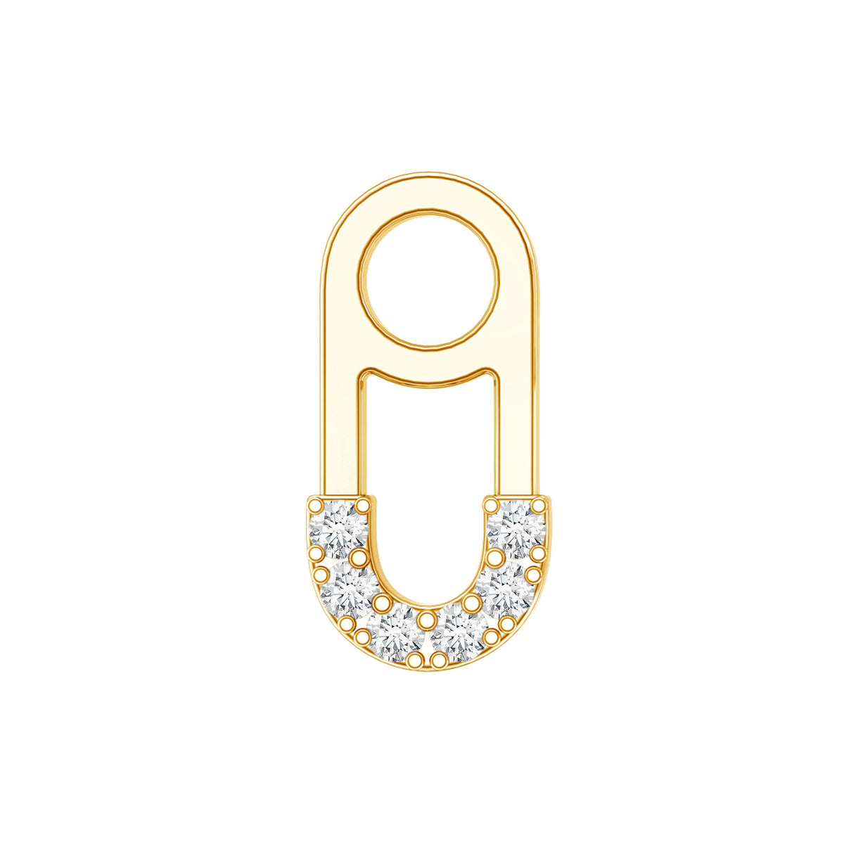 Diamond Pin Earring for Helix Piercing Natural - ( HI-SI ) - Rosec Jewels