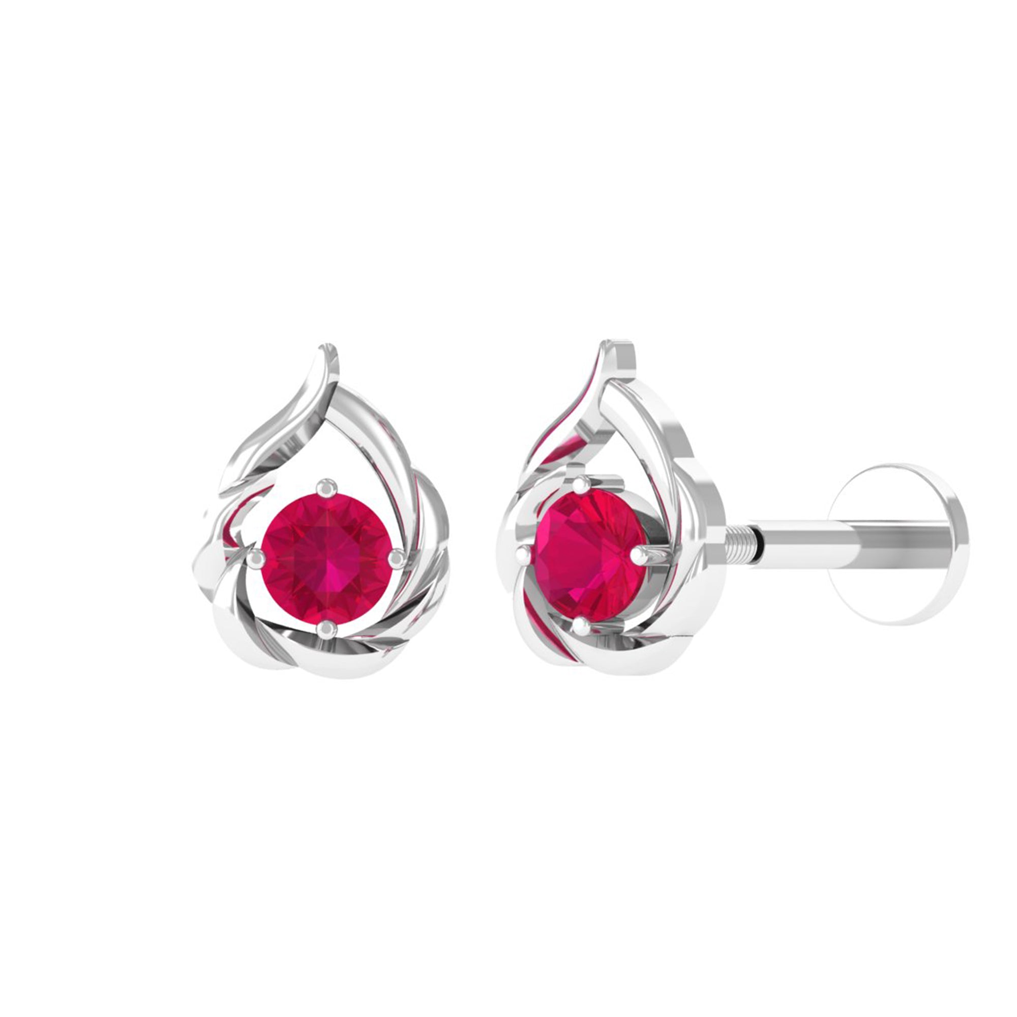 Rosec Jewels-Natural Ruby Simple Tragus Earring