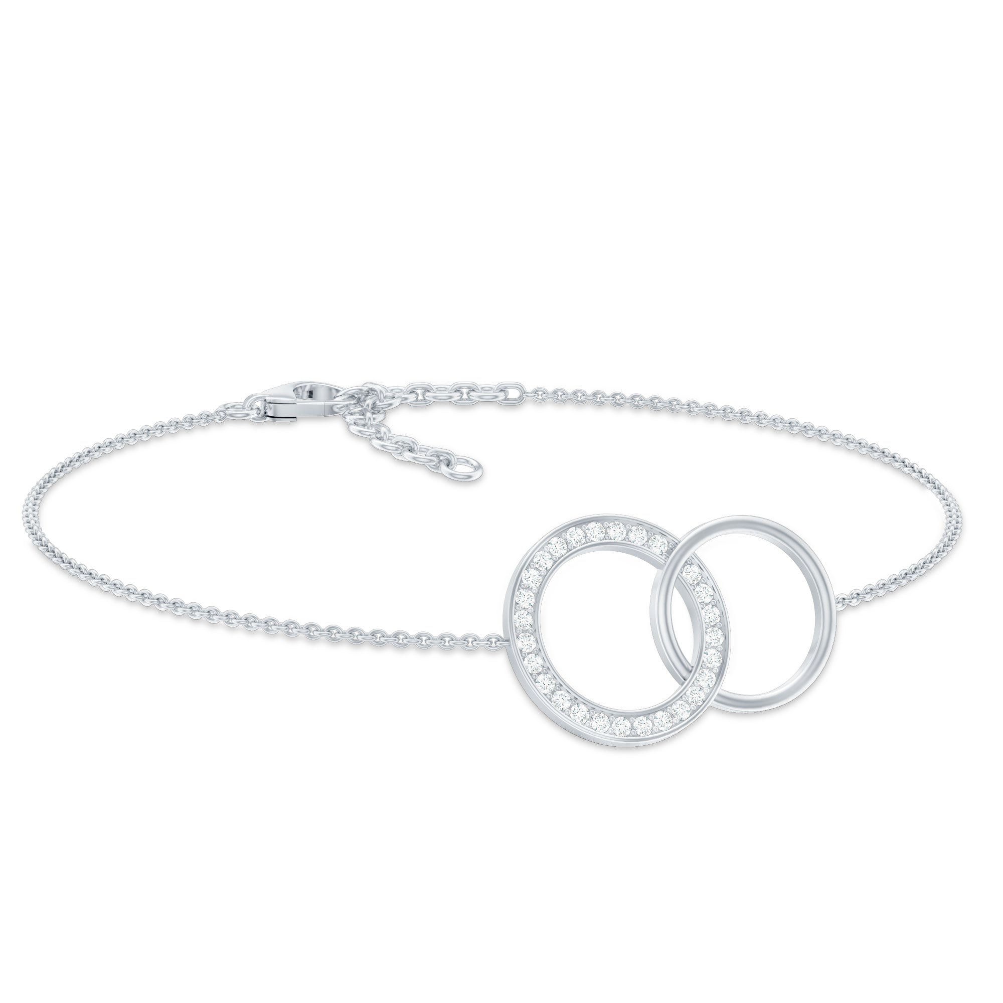 Diamond Eternity Chain Bracelet For Women Natural - ( HI-SI ) - Rosec Jewels