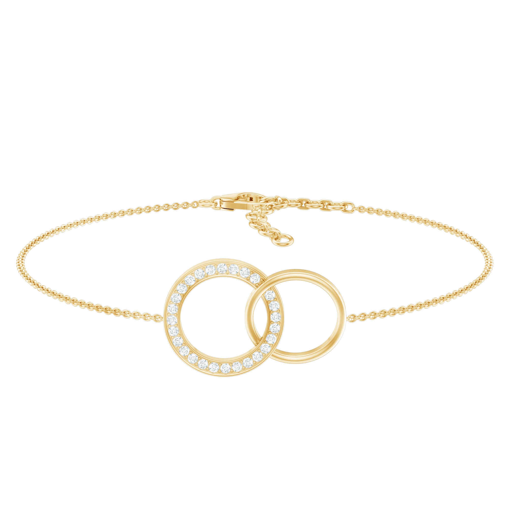 Diamond Eternity Chain Bracelet For Women Natural - ( HI-SI ) - Rosec Jewels