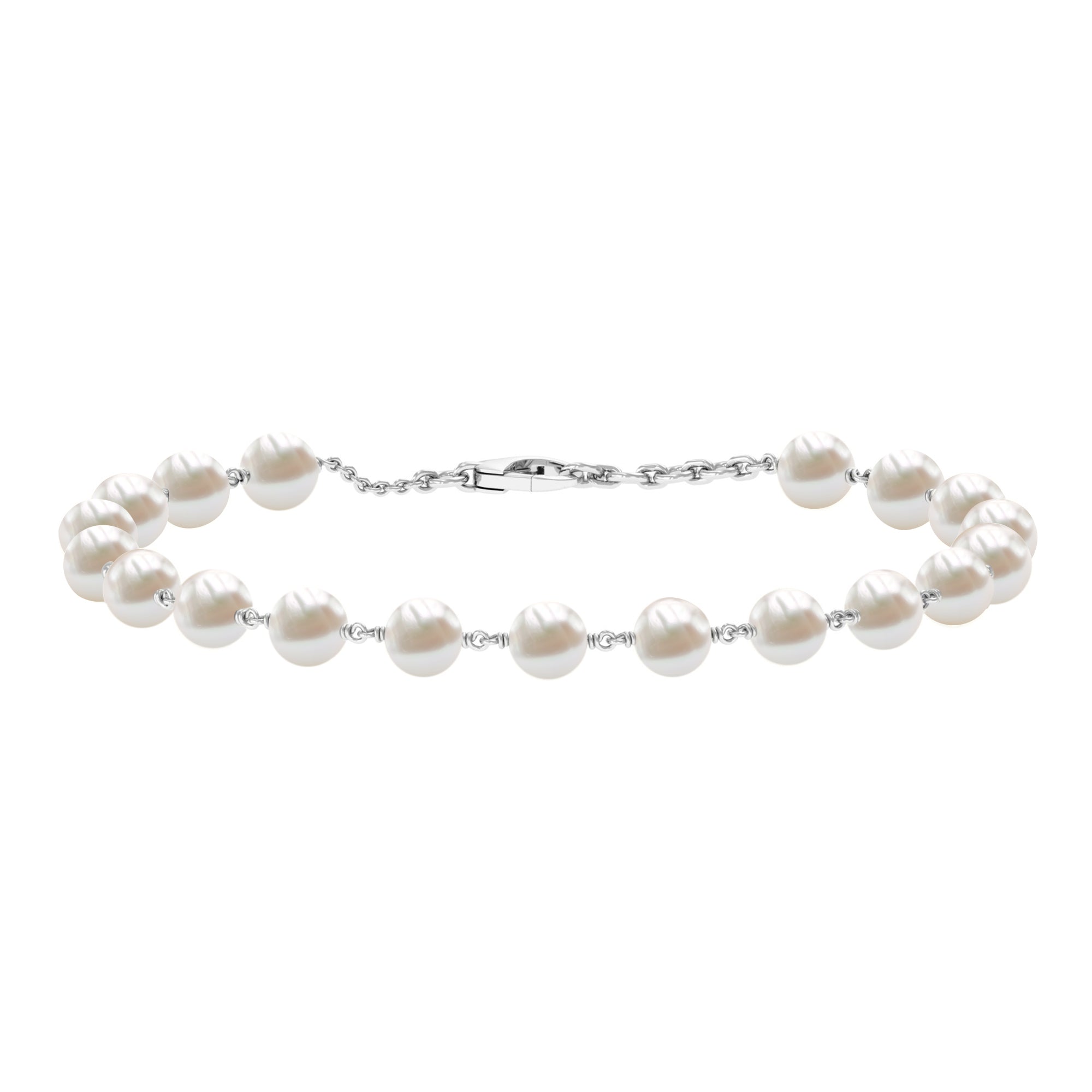 Freshwater Pearl Station Chain Bracelet