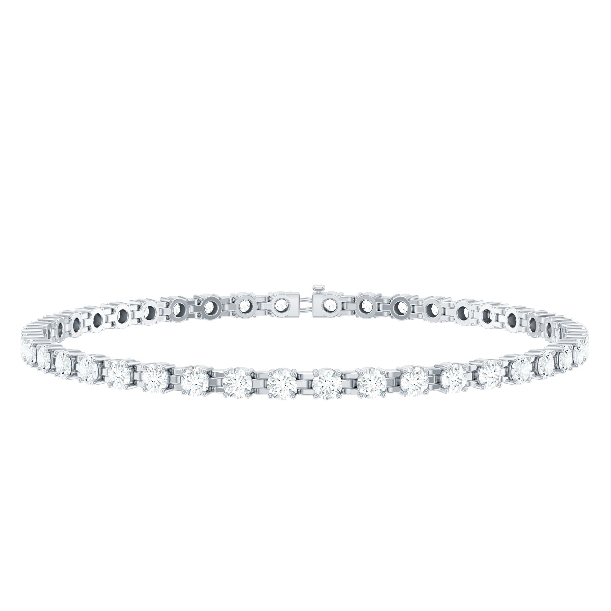 Round Shape Cubic Zirconia Tennis Bracelet