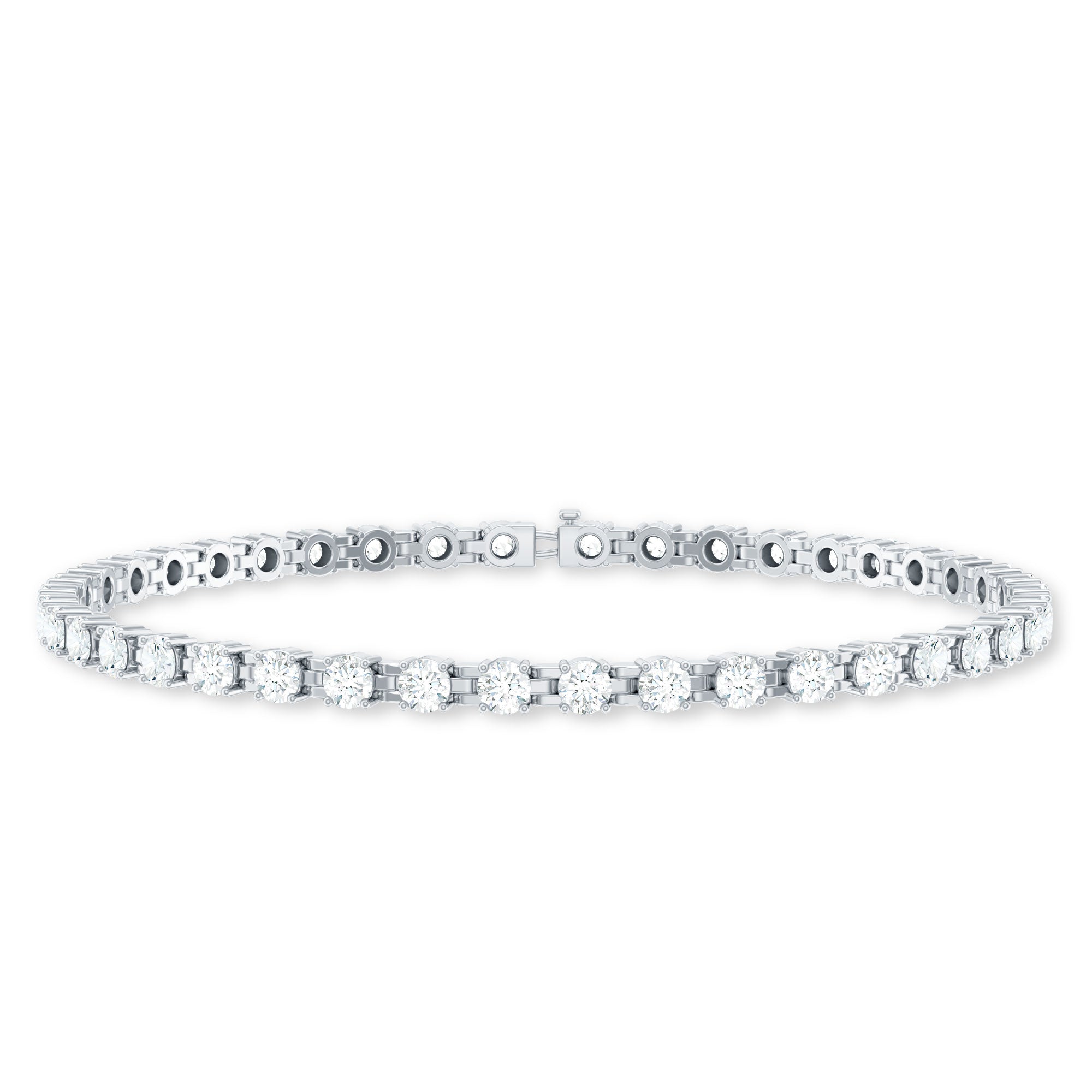 Round Shape Cubic Zirconia Tennis Bracelet AAAA - Rosec Jewels