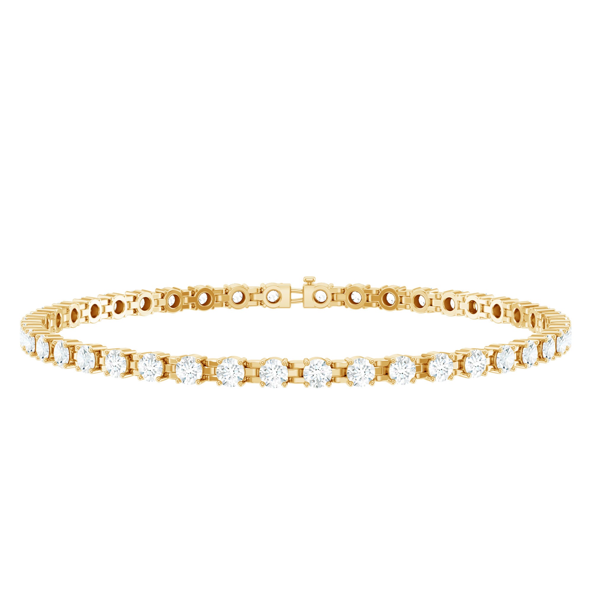Round Shape Cubic Zirconia Tennis Bracelet AAAA - Rosec Jewels