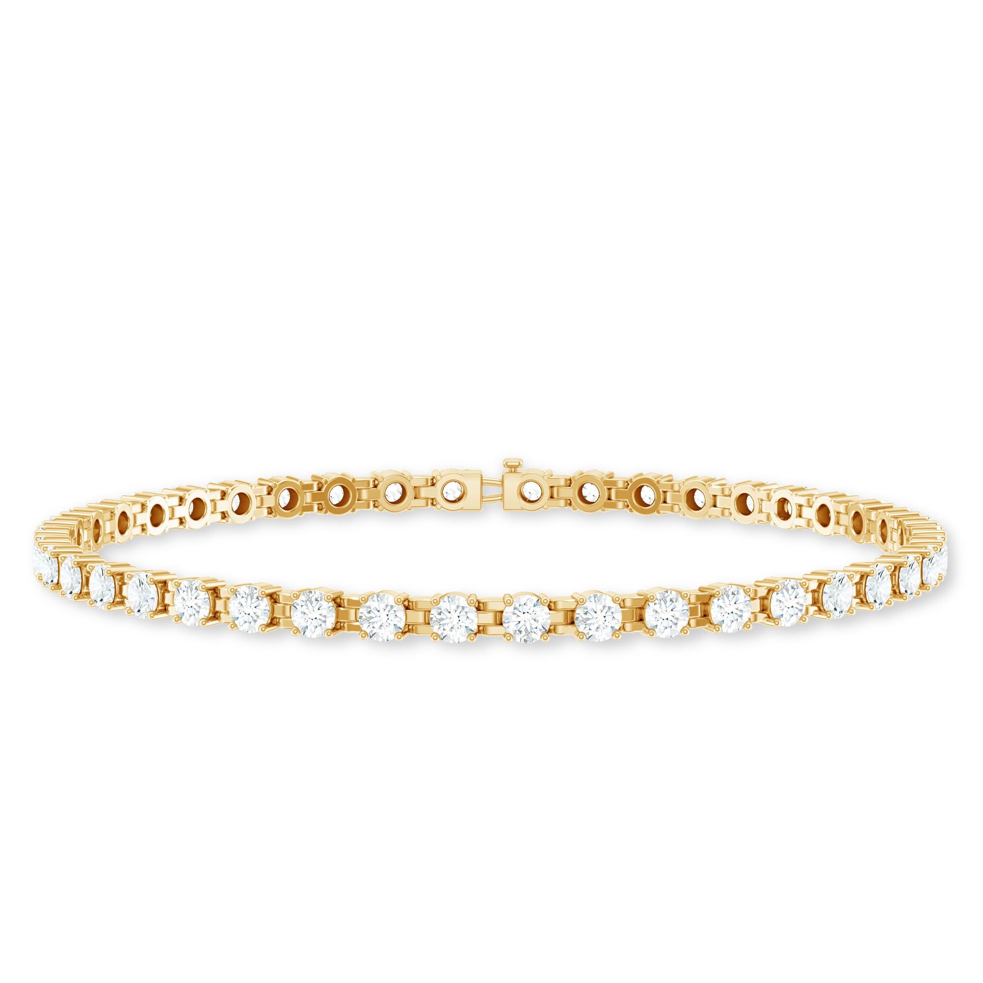Round Shape Cubic Zirconia Tennis Bracelet AAAA - Rosec Jewels