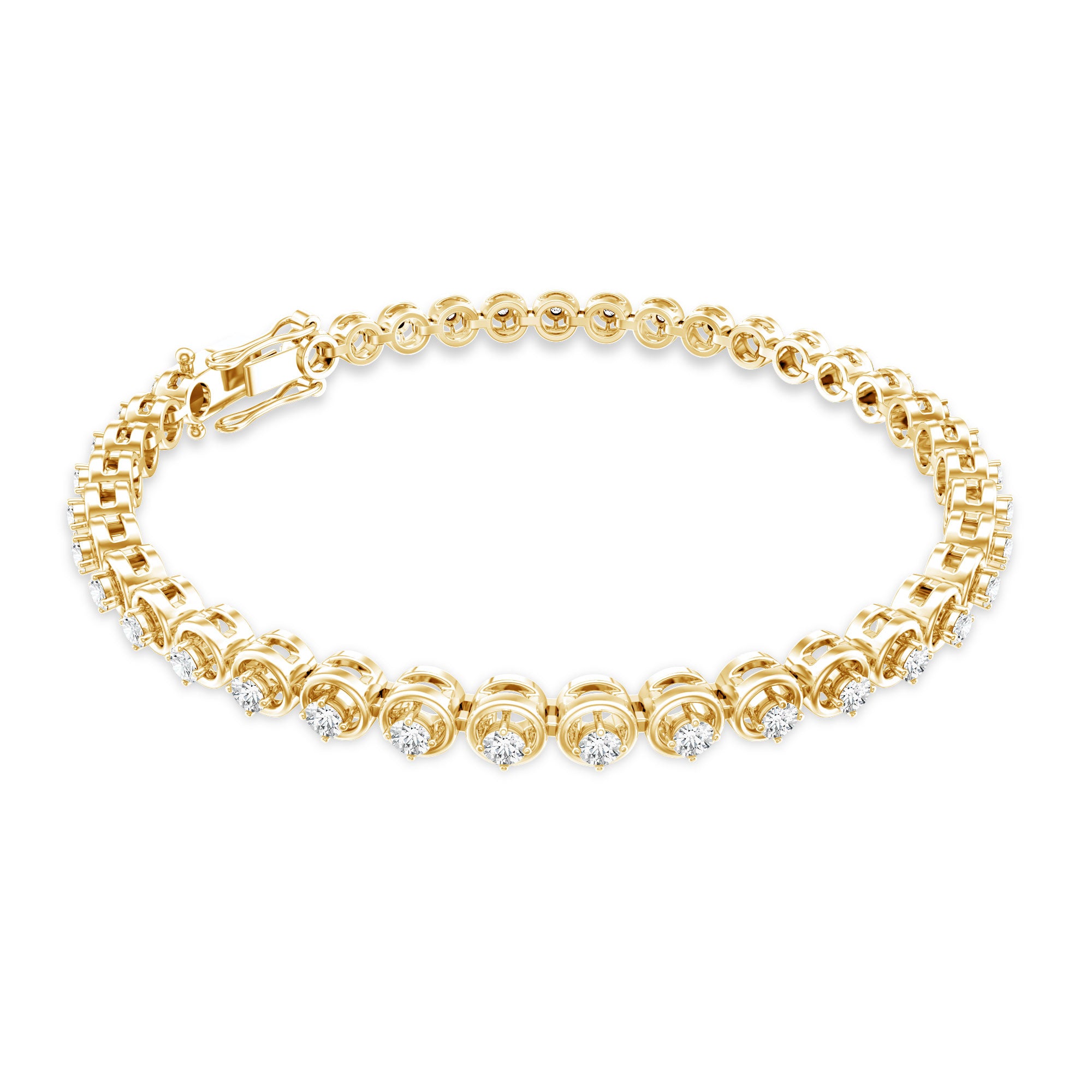 Certified Lab Grown Classic Round Diamond Bridal Tennis Bracelet Lab - ( EF-VS ) - Rosec Jewels