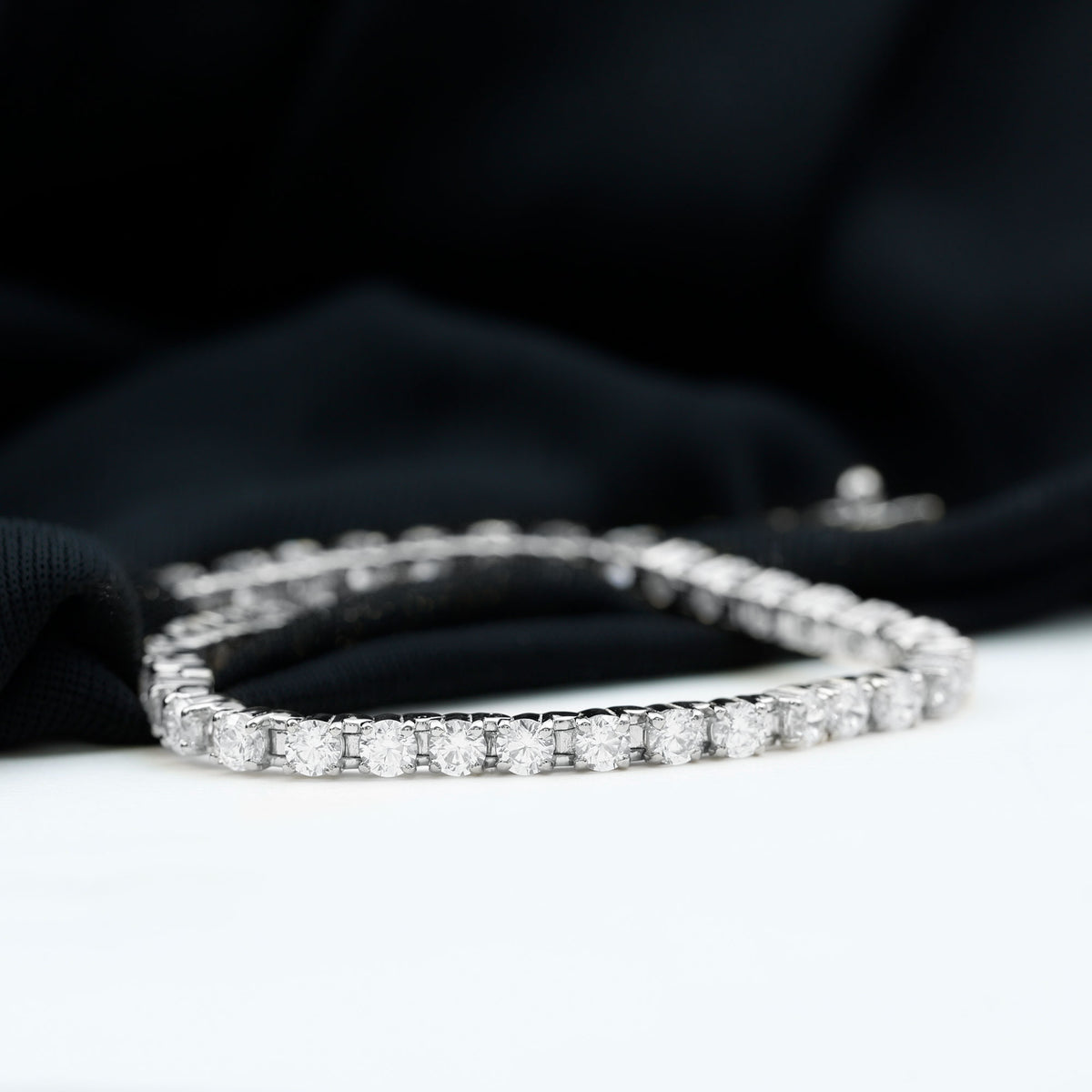 Certified Moissanite Eternity Tennis Bracelet for Women D-VS1 - Rosec Jewels