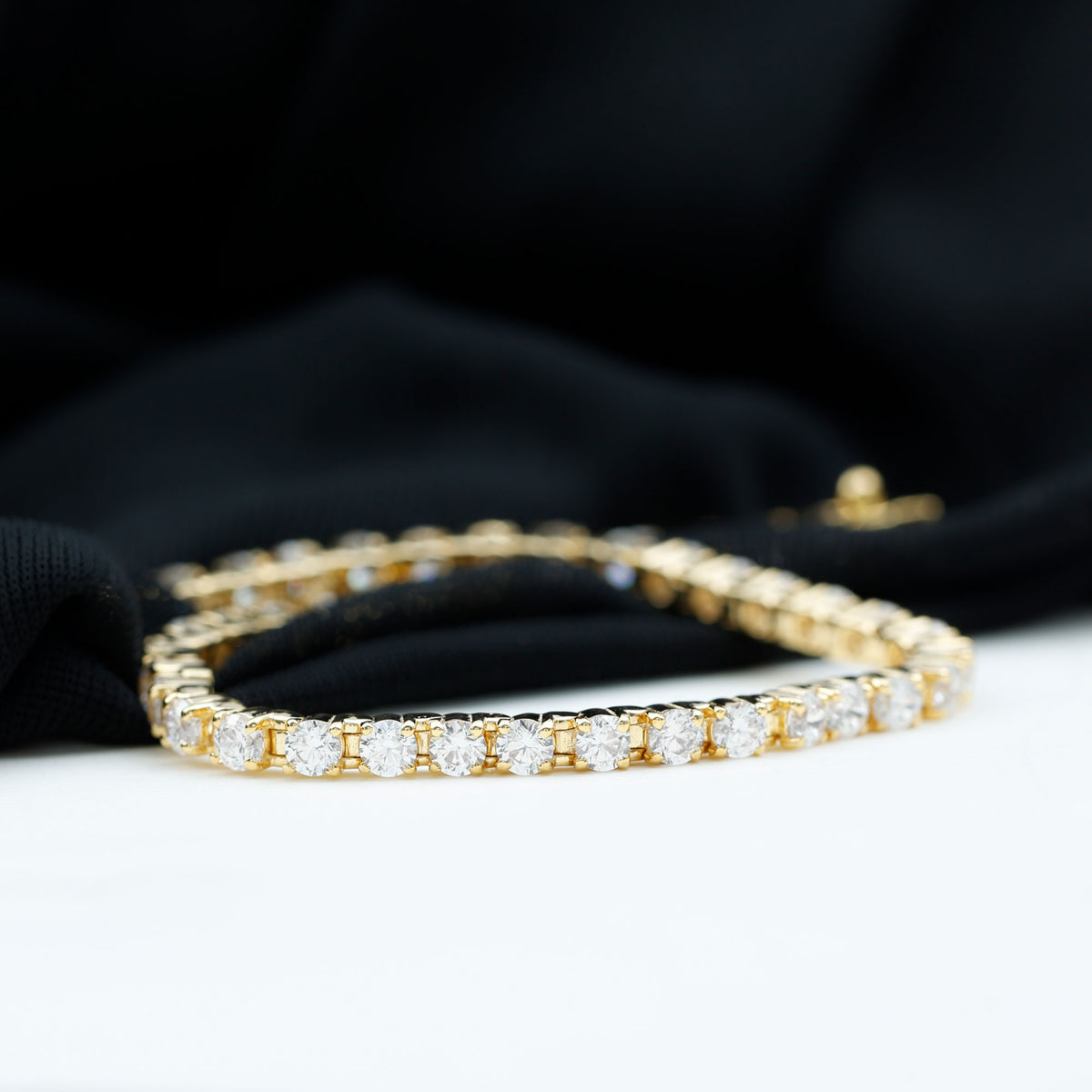 Certified Moissanite Eternity Tennis Bracelet for Women D-VS1 - Rosec Jewels