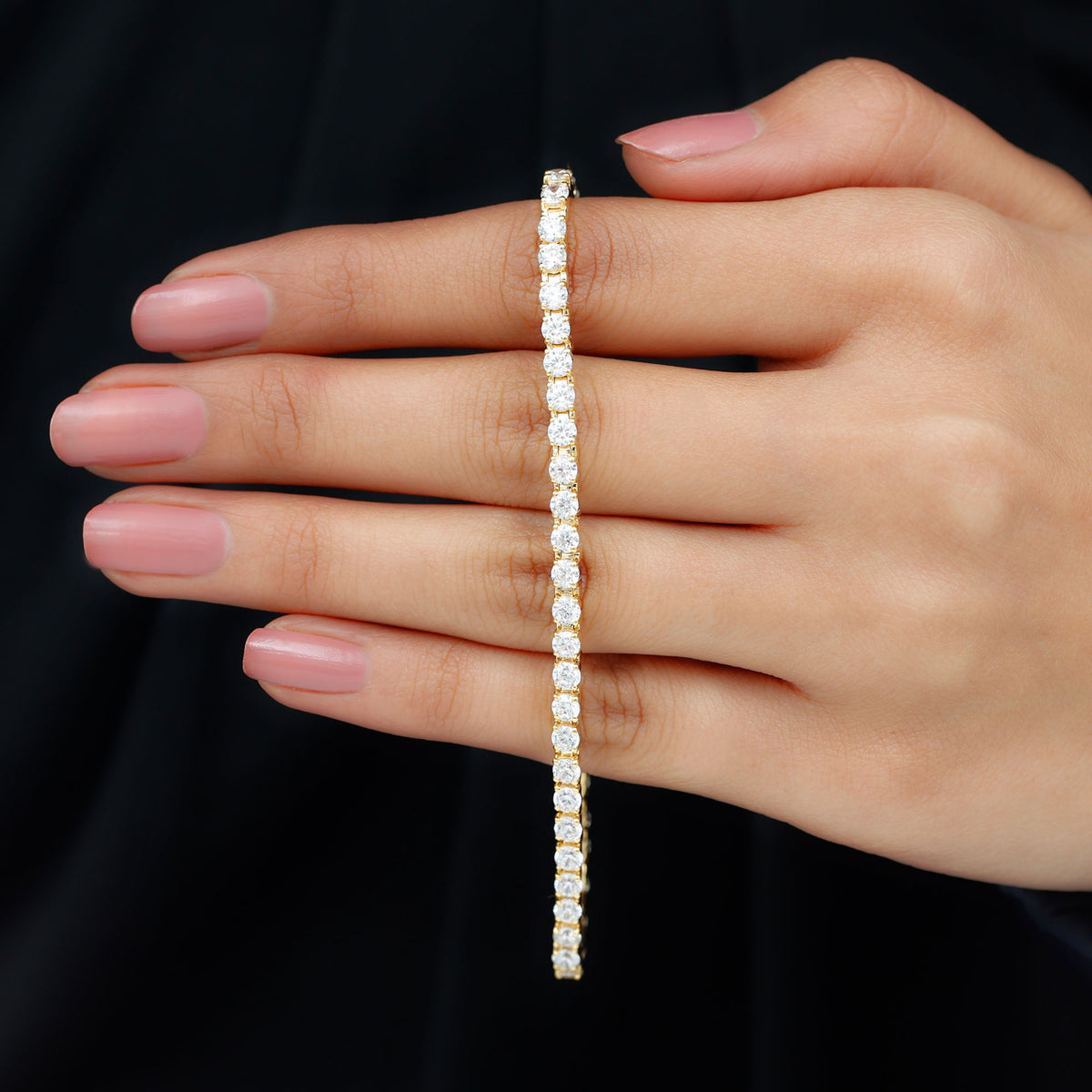 Certified Moissanite Eternity Tennis Bracelet for Women D-VS1 - Rosec Jewels