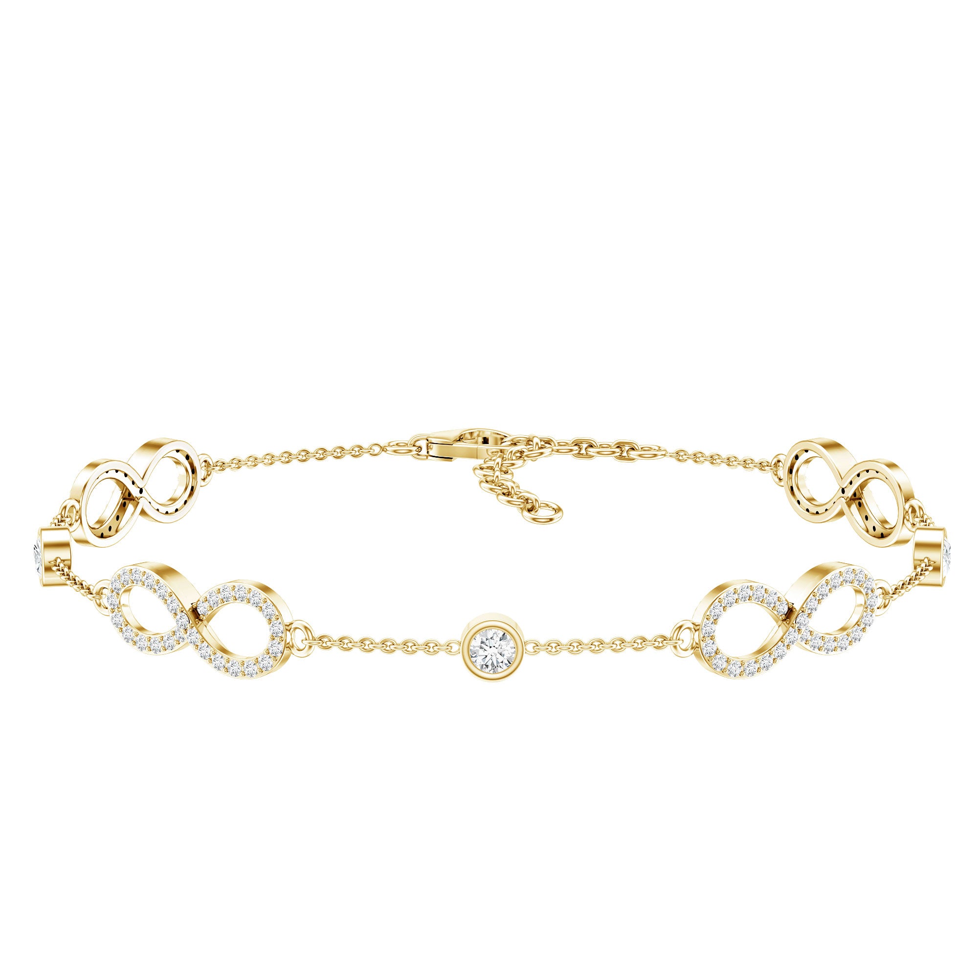 Lab Grown Diamond Infinity Bracelet for Women Lab - ( EF-VS ) - Rosec Jewels