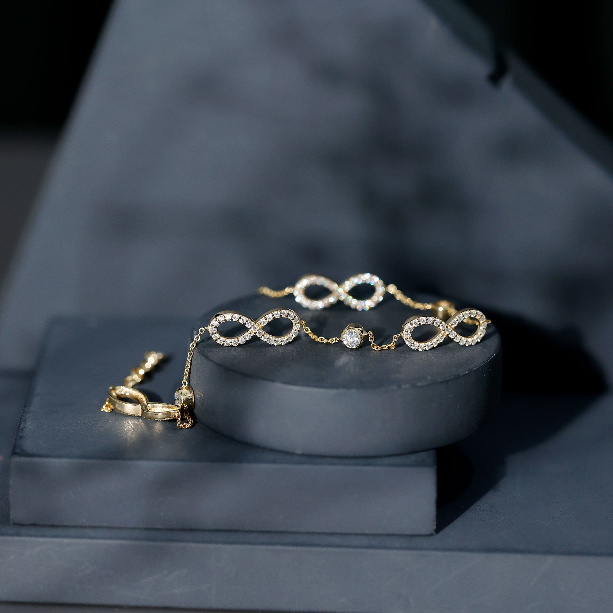 Lab Grown Diamond Infinity Bracelet for Women Lab - ( EF-VS ) - Rosec Jewels