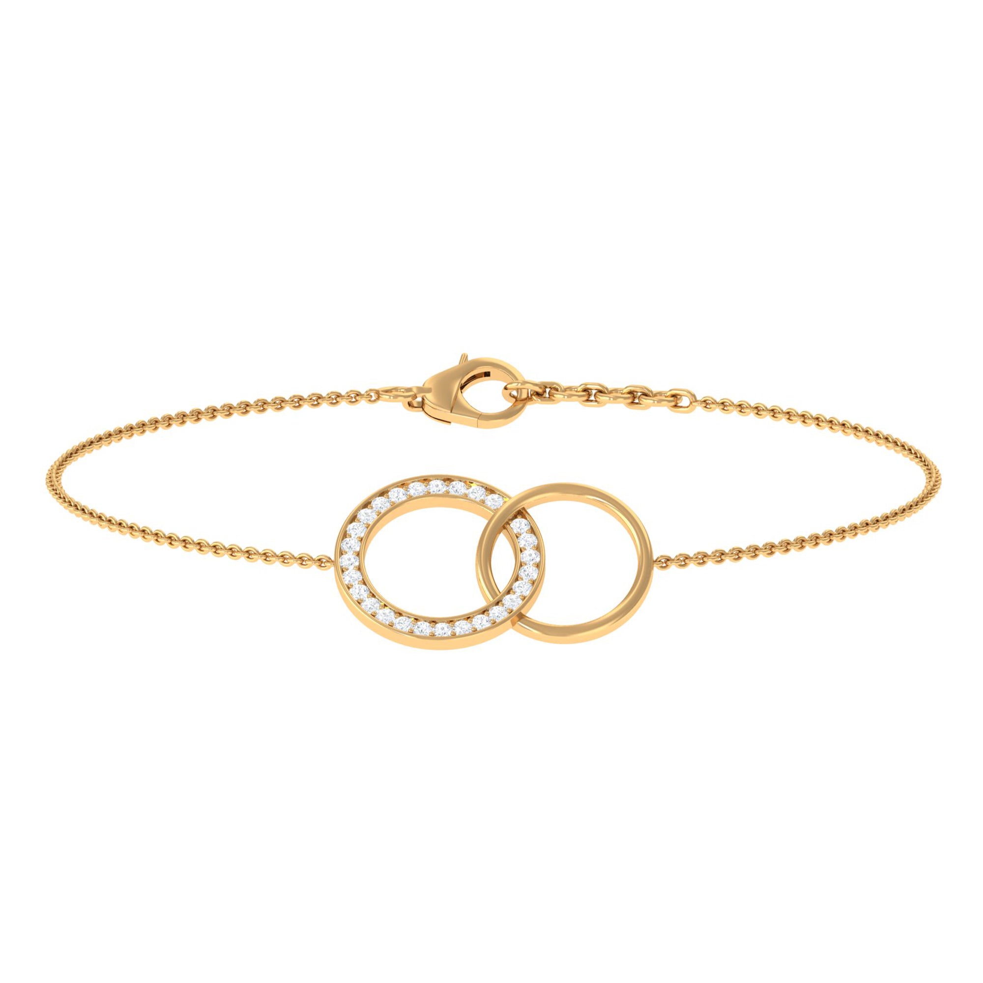 Diamond Eternity Chain Bracelet For Women Lab - ( EF-VS ) - Rosec Jewels