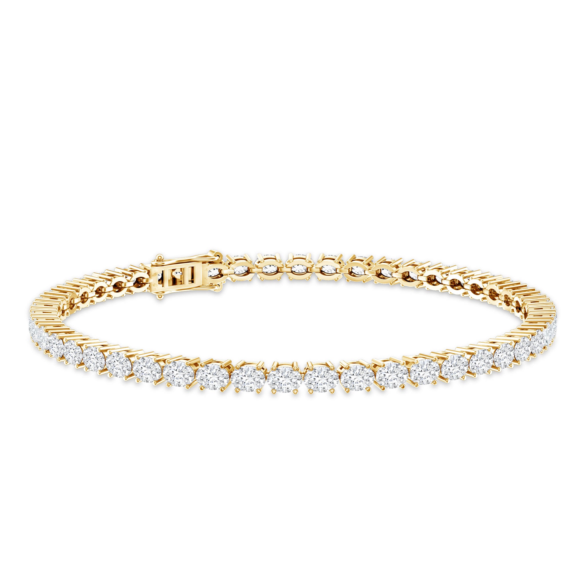 East West Oval Lab Grown Diamond Tennis Bracelet Lab - ( EF-VS ) - Rosec Jewels