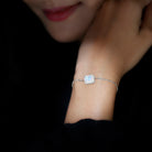 2.25 CT Octagon Cut Ethiopian Opal and Diamond Bolo Chain Bracelet Ethiopian Opal - ( AAA ) - Quality - Rosec Jewels
