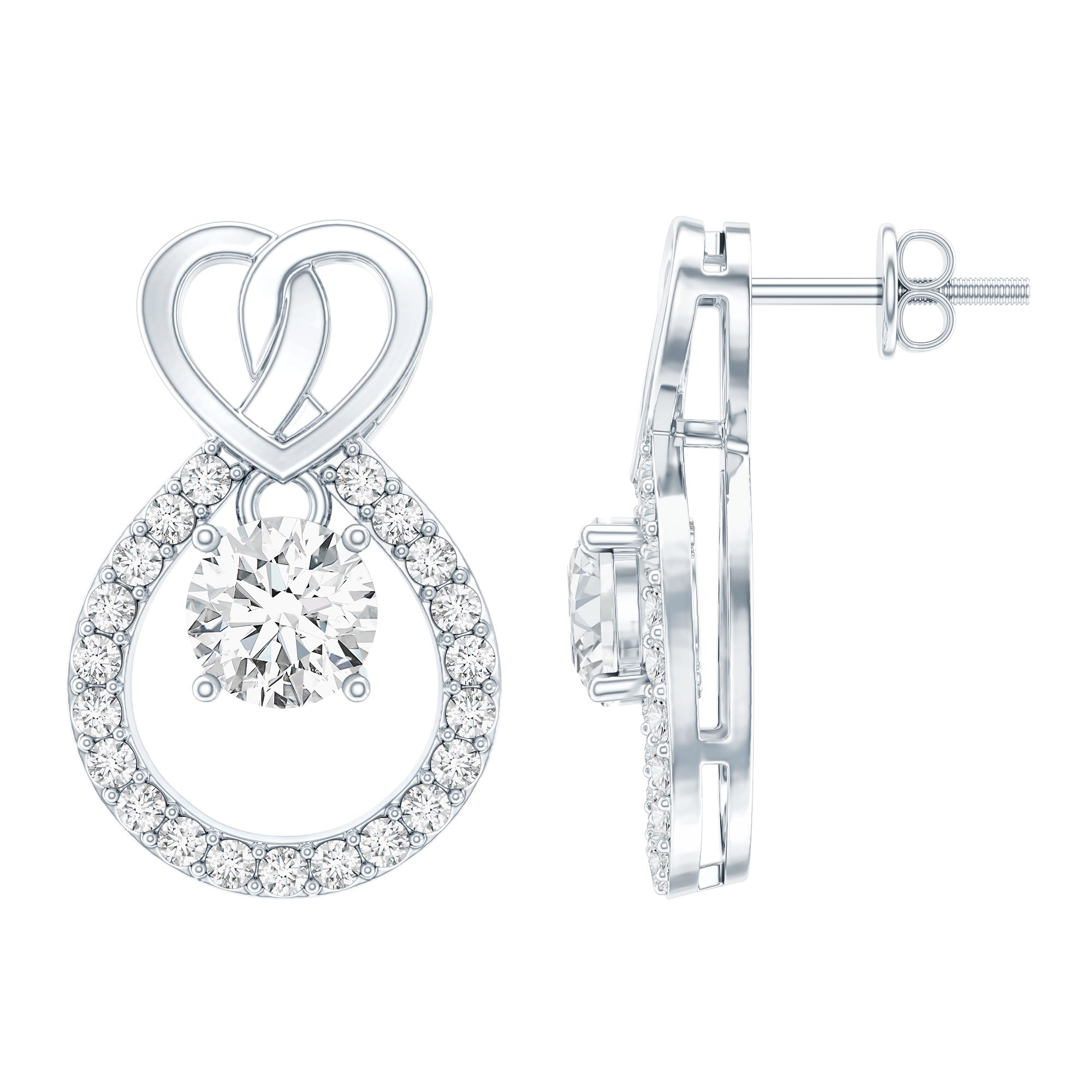 Certified Lab Grown Diamond Infinity Stud Earrings