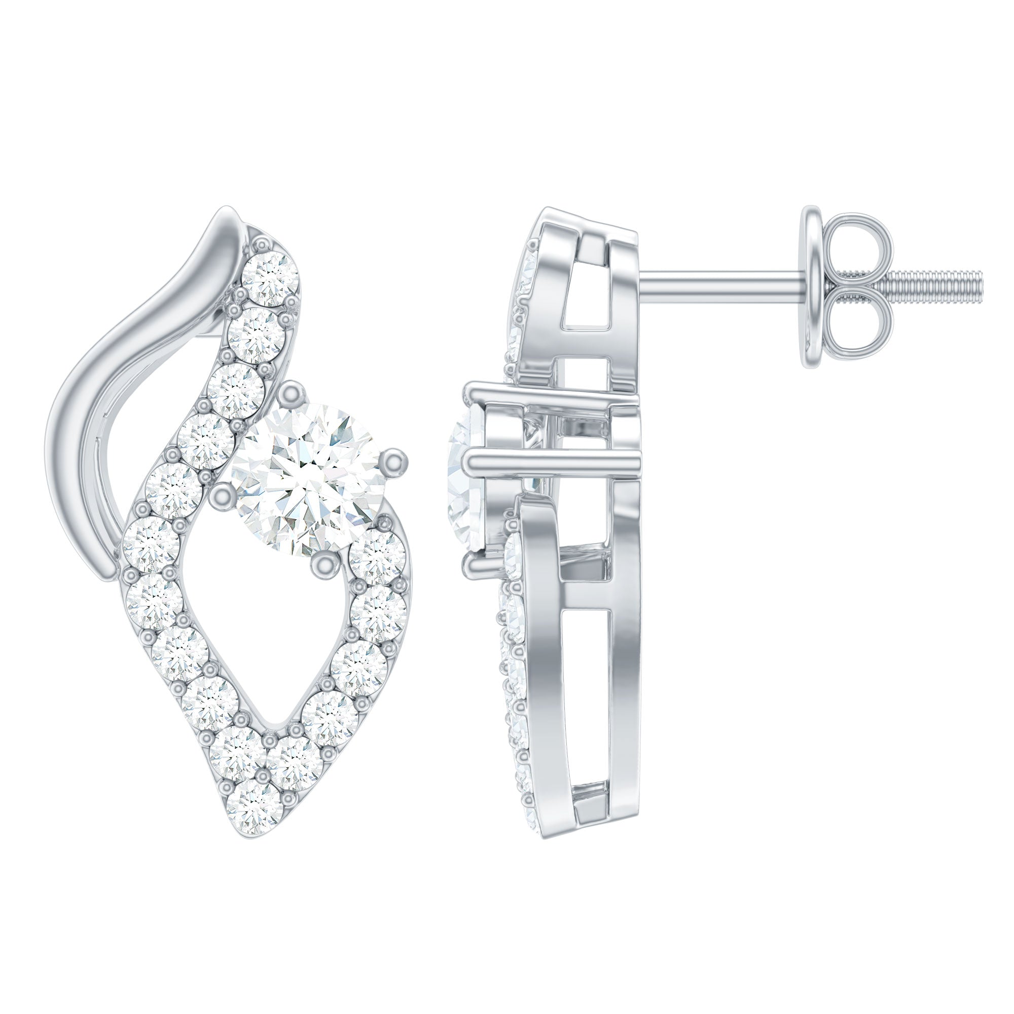 Elegant Lab Grown Diamond Stud Earrings