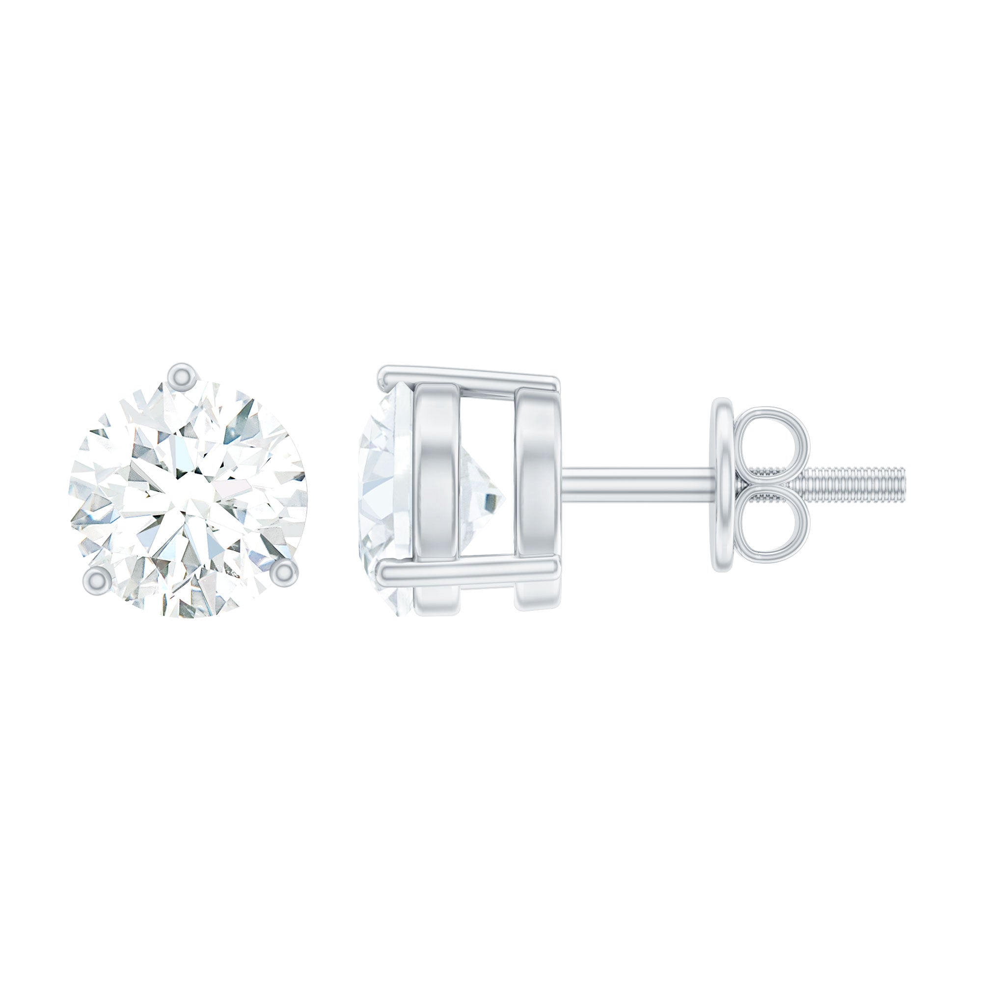 Certified Lab Grown Diamond Solitaire Earrings