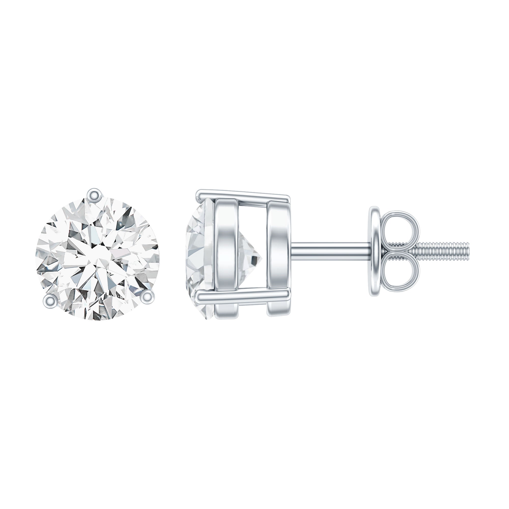 Certified Lab Grown Diamond Solitaire Earrings