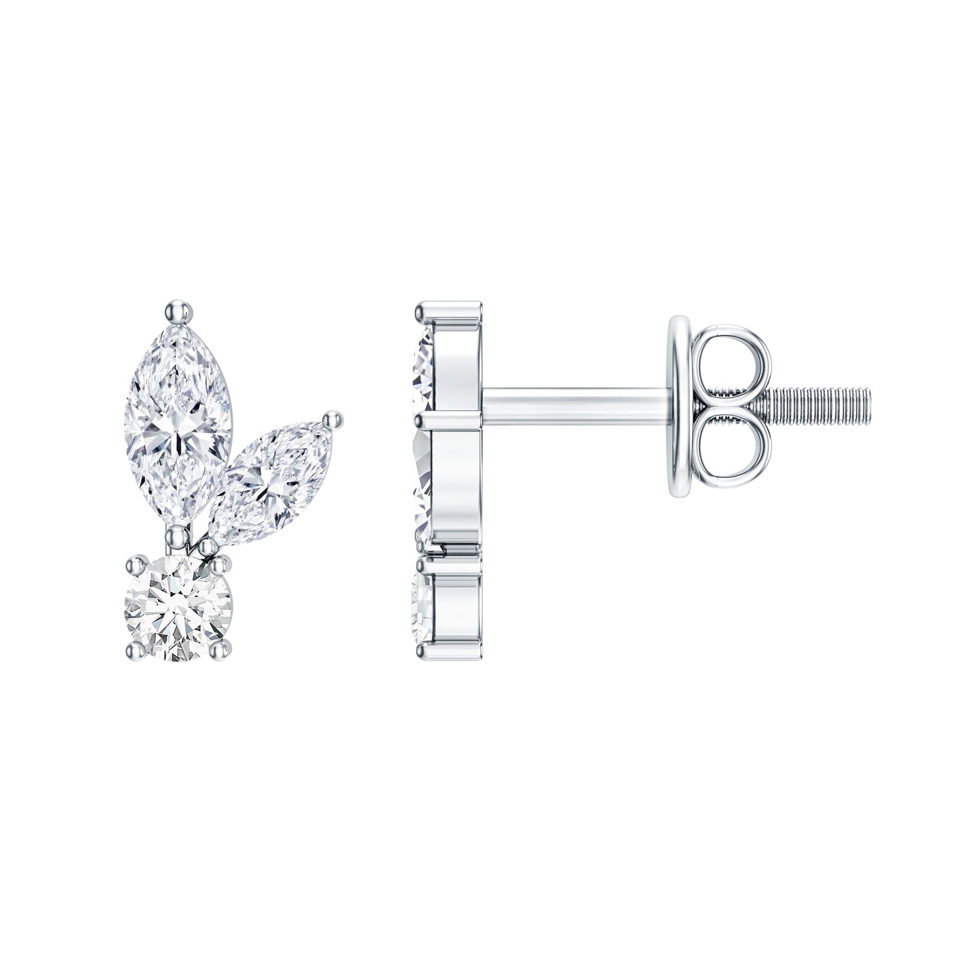 Certified Lab Grown Diamond Everyday Earrings With Screw Back