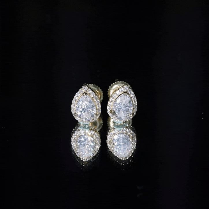 Certified 5X7 MM Cubic Zirconia Halo Stud Earrings AAAAA 92.5 Sterling Silver - Rosec Jewels