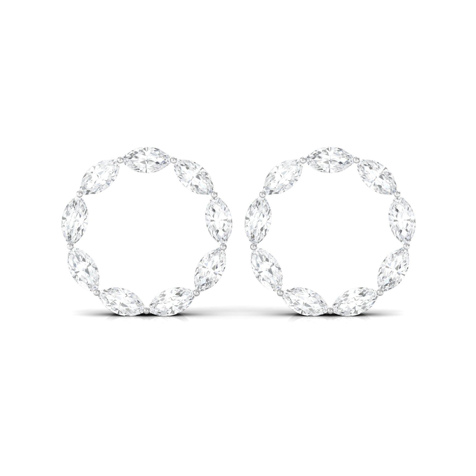 Rosec Jewels-Marquise Cut Diamond Eternity Stud Earrings