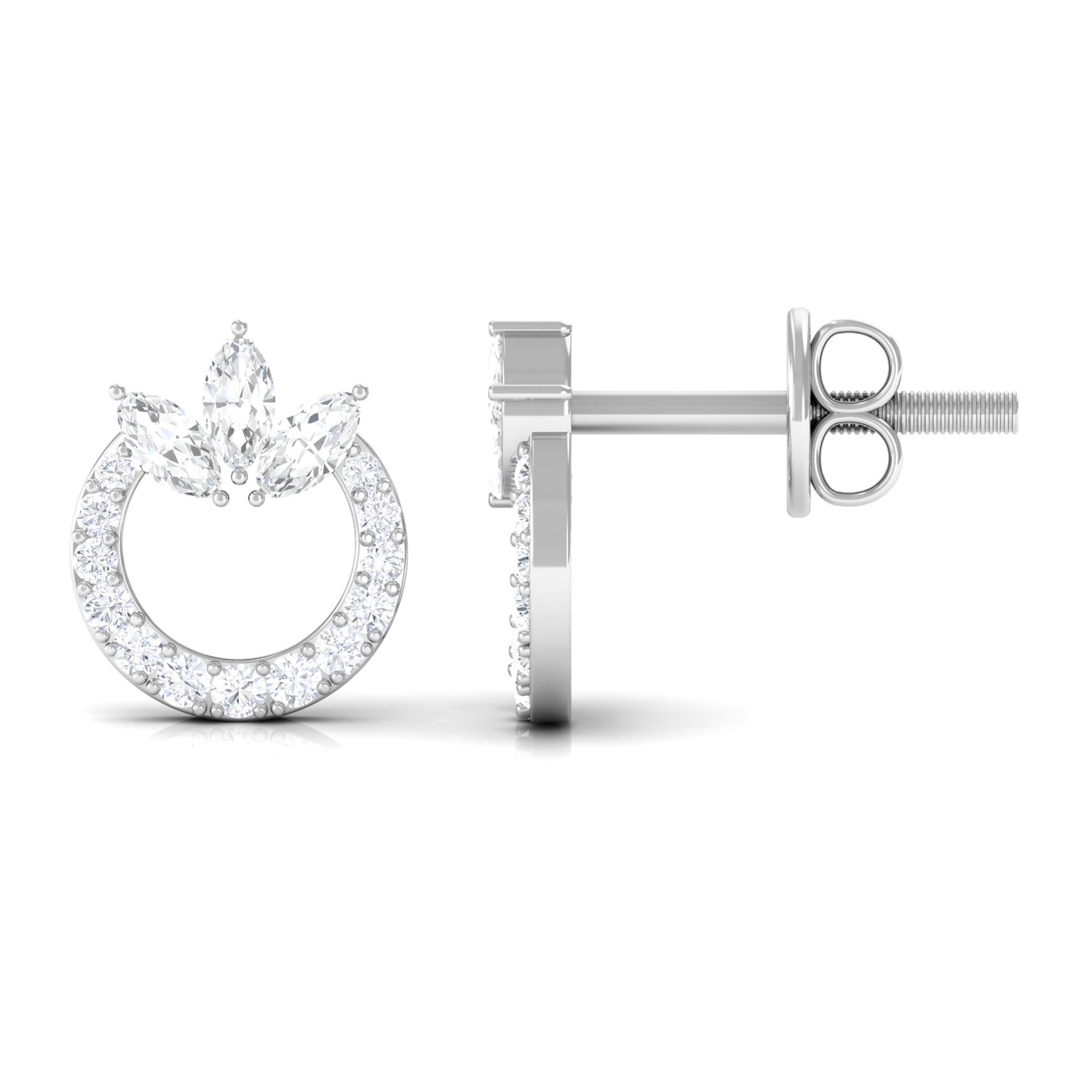 Rosec Jewels-Nature Inspired Diamond Eternity Stud Earrings