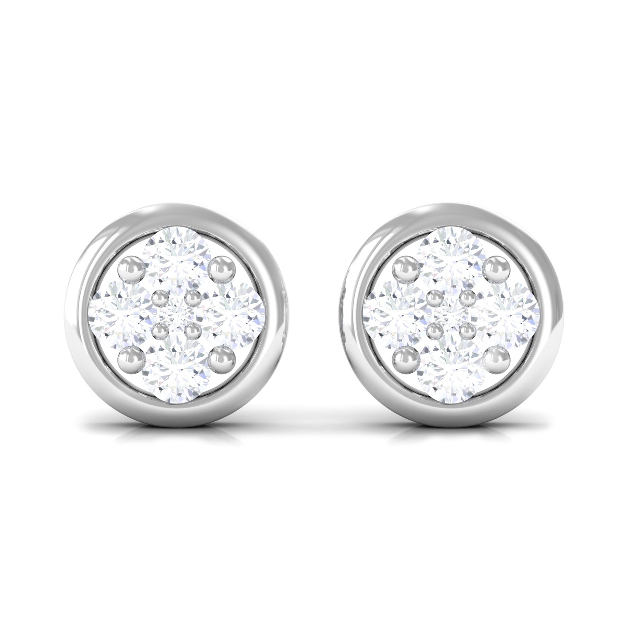 Rosec Jewels-1/2 CT Minimal Diamond Stud Earrings in Prong Setting