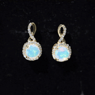 1.75 CT Classic Ethiopian Opal and Diamond Infinity Stud Earrings Ethiopian Opal - ( AAA ) - Quality - Rosec Jewels