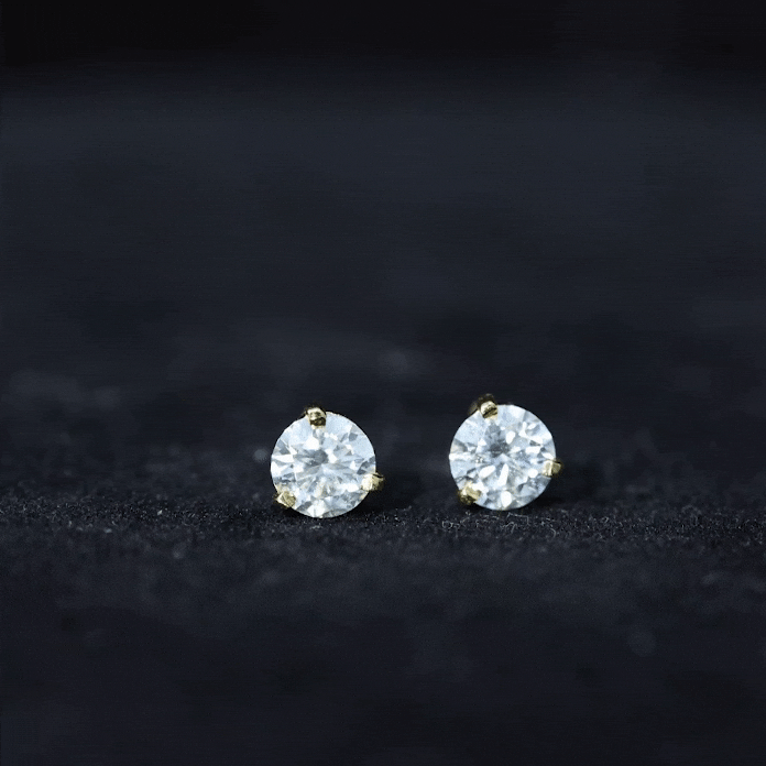 1 Carat Certified Moissanite Martini Stud Earrings D-VS1 - Rosec Jewels