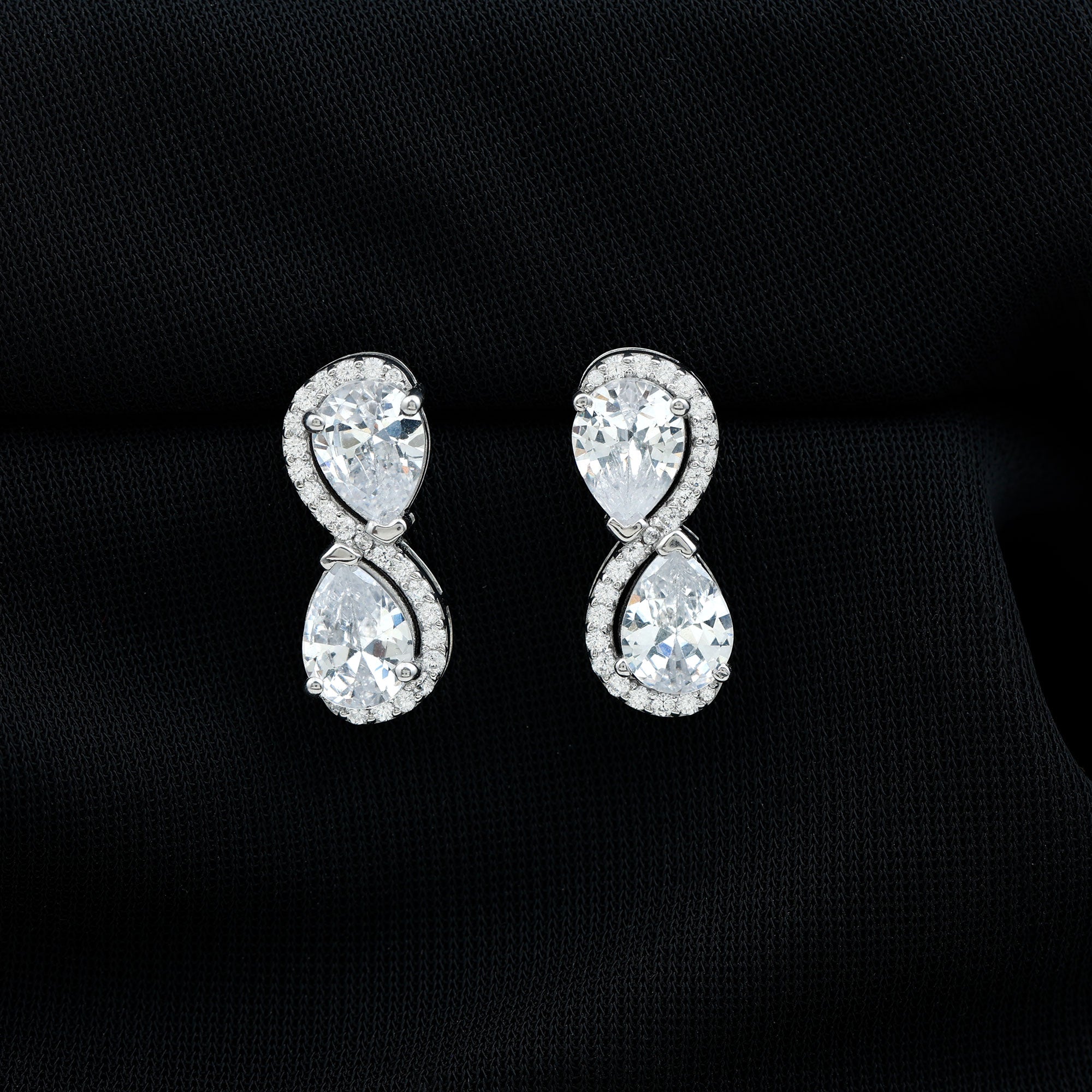 5 Carat Designer Moissanite Big Stud Earrings with Certificate D-VS1 92.5 Sterling Silver - Rosec Jewels