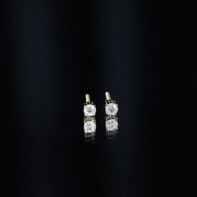 Brilliant Cut Diamond Stud Earrings in Prong Setting Lab - ( EF-VS ) - Rosec Jewels