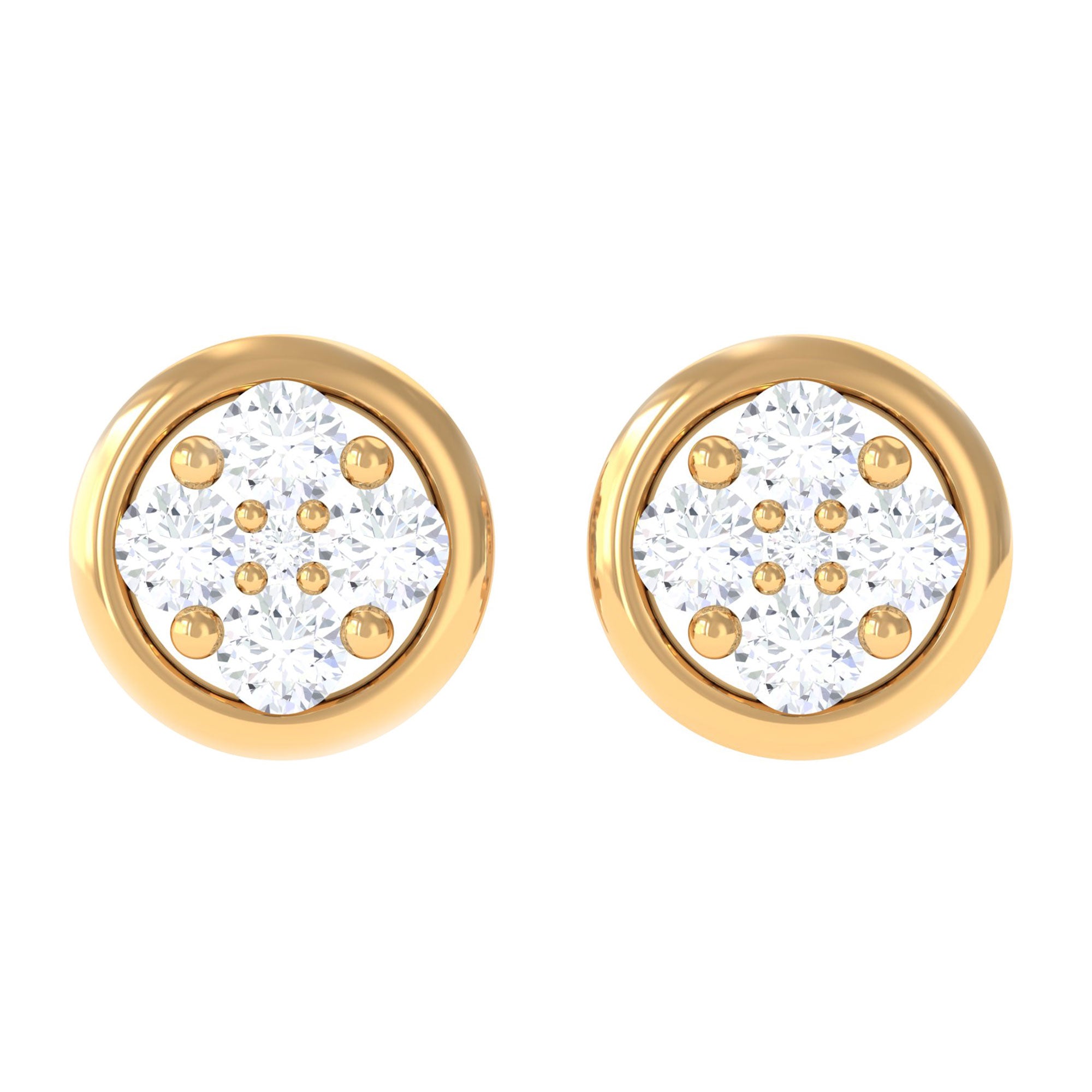 Rosec Jewels-1/2 CT Minimal Diamond Stud Earrings in Prong Setting