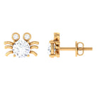 Lab Grown Diamond Spider Stud Earrings with Screw Back Lab Grown Diamond - ( EF-VS ) - Color and Clarity - Rosec Jewels