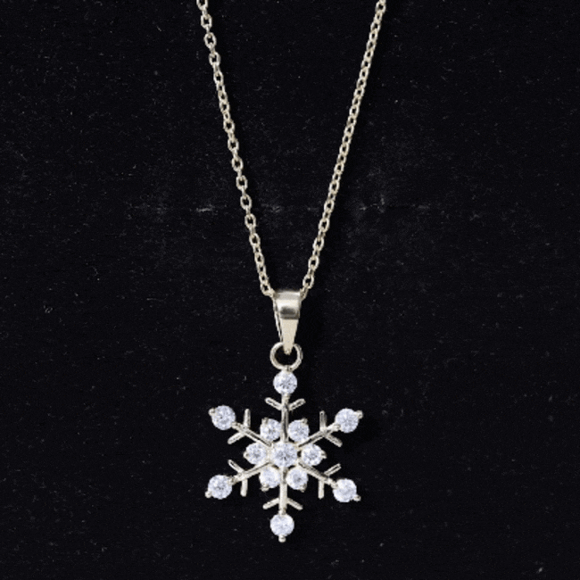 Certified Moissanite Scatter Snowflake Pendant D-VS1 - Rosec Jewels
