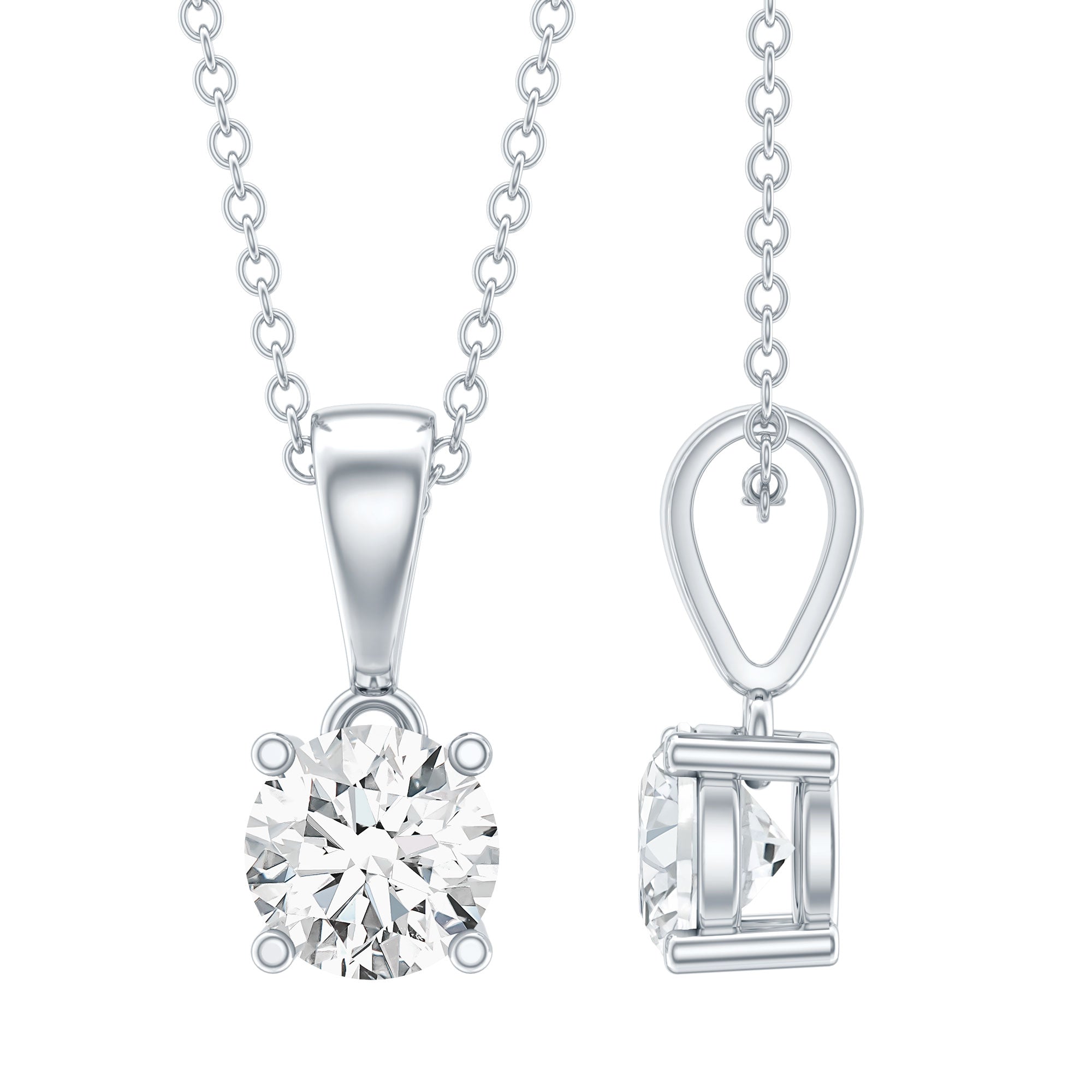 IGI Certified 1 CT Lab Grown Diamond Solitaire Pendant