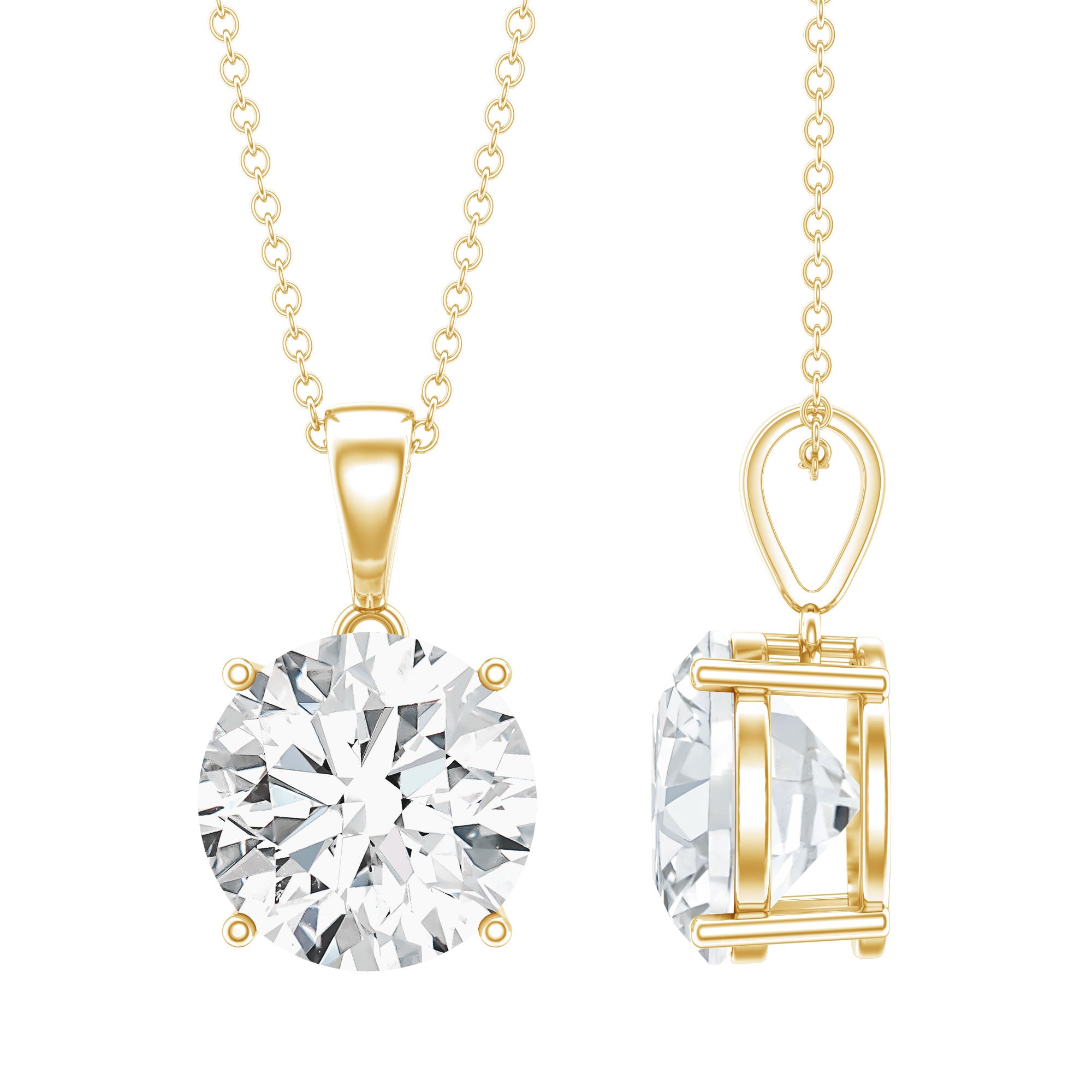5 Carat IGI Certified Lab Grown Diamond Bridal Necklace Lab - ( E-VS1 ) - Rosec Jewels